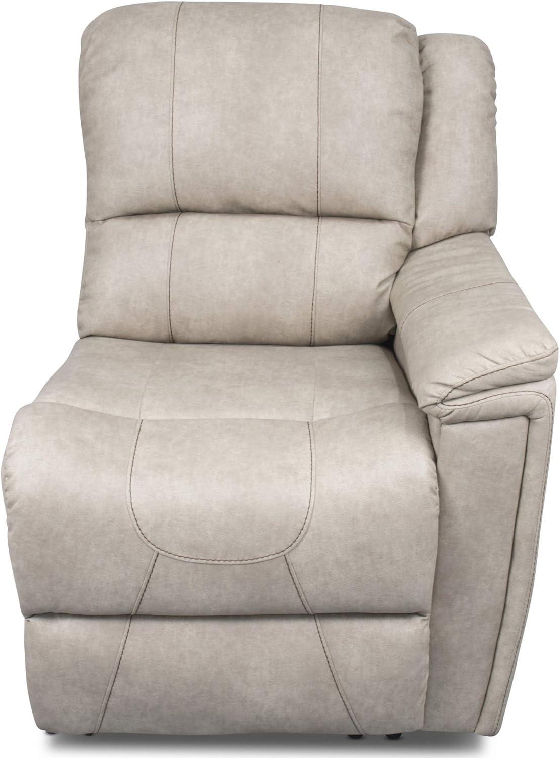 Grummond Black Leather Swivel Recliner, 35" Depth