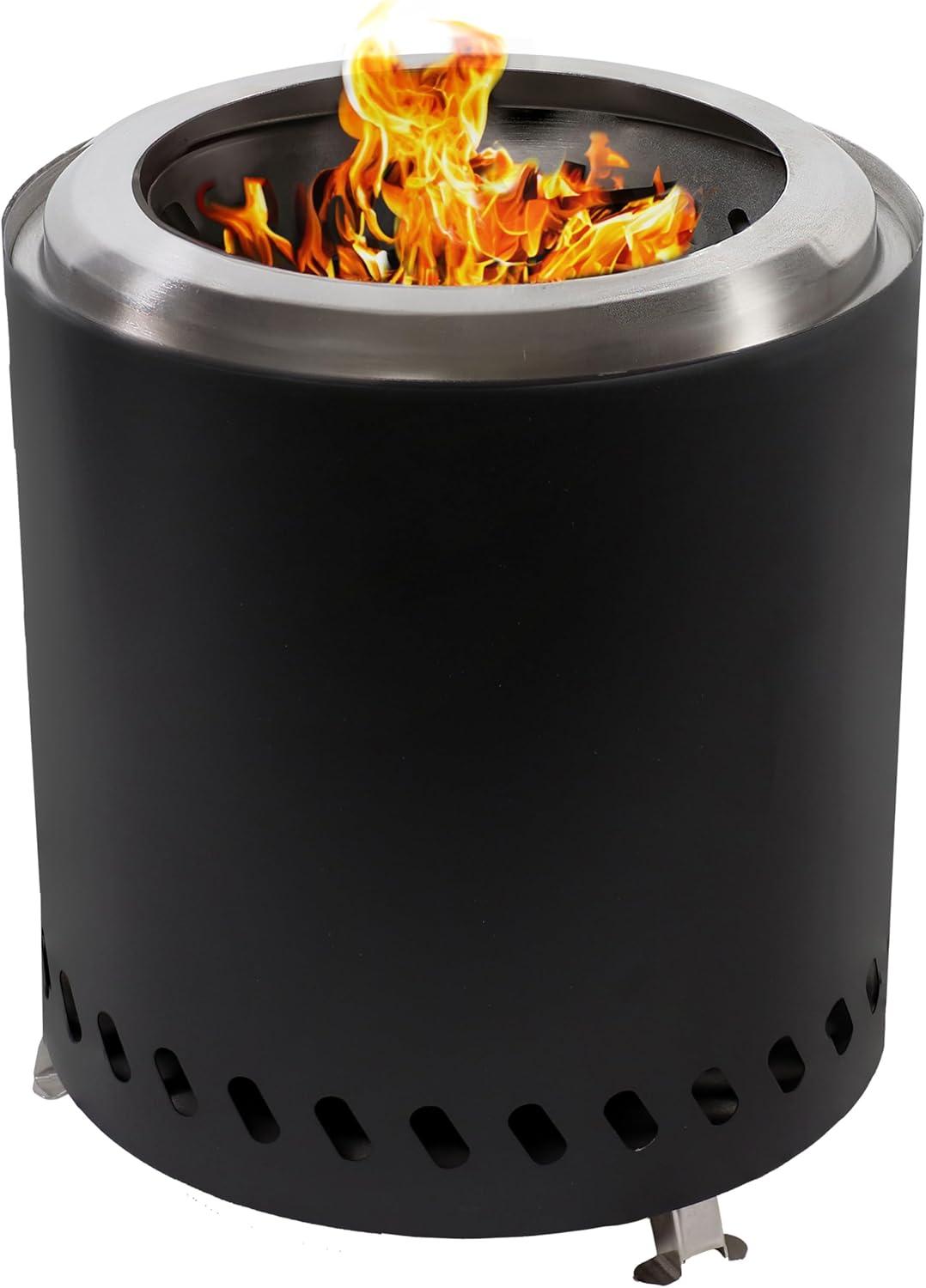 Sunnydaze Stainless Steel Tabletop Smokeless Fire Pit