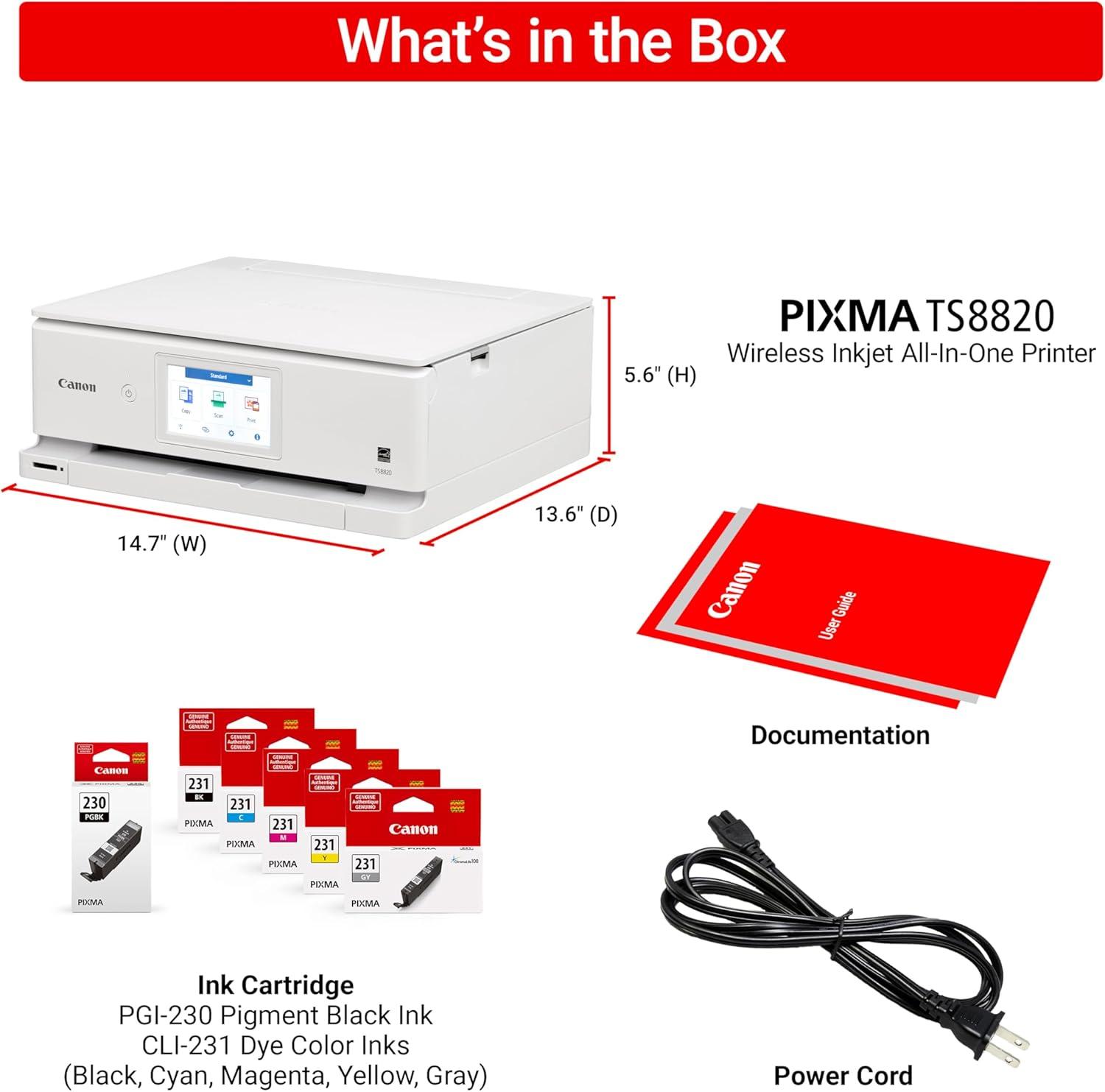 Canon PIXMA TS8820 – Wireless Home All-in-One Printer