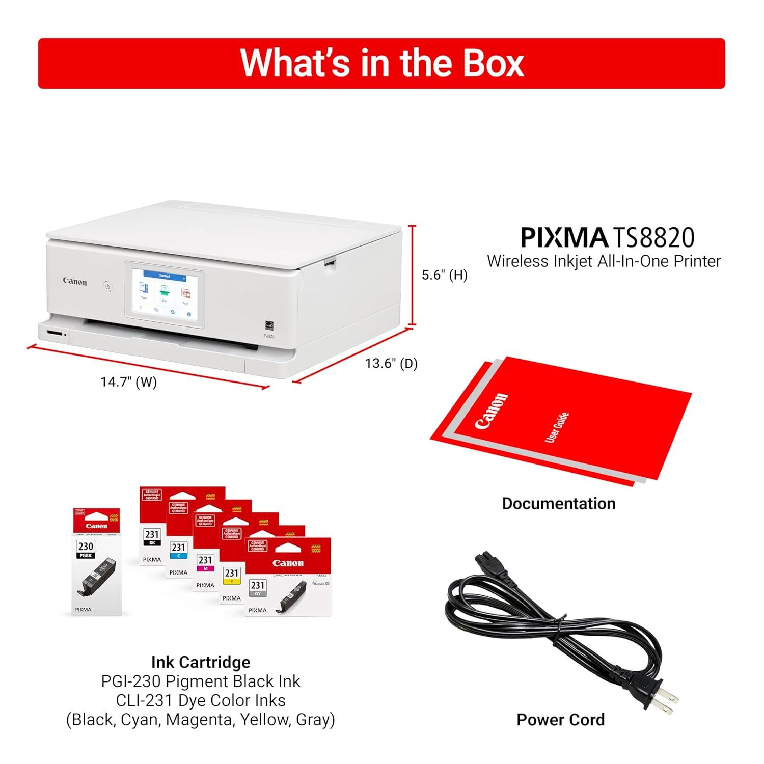 Canon PIXMA TS8820 – Wireless Home All-in-One Printer