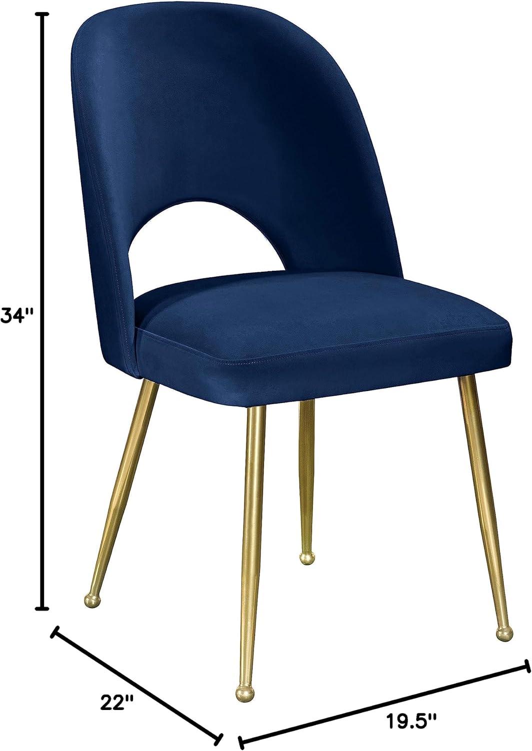 Meridian Furniture Logan Navy Velvet Dining Chair (Set of 2)