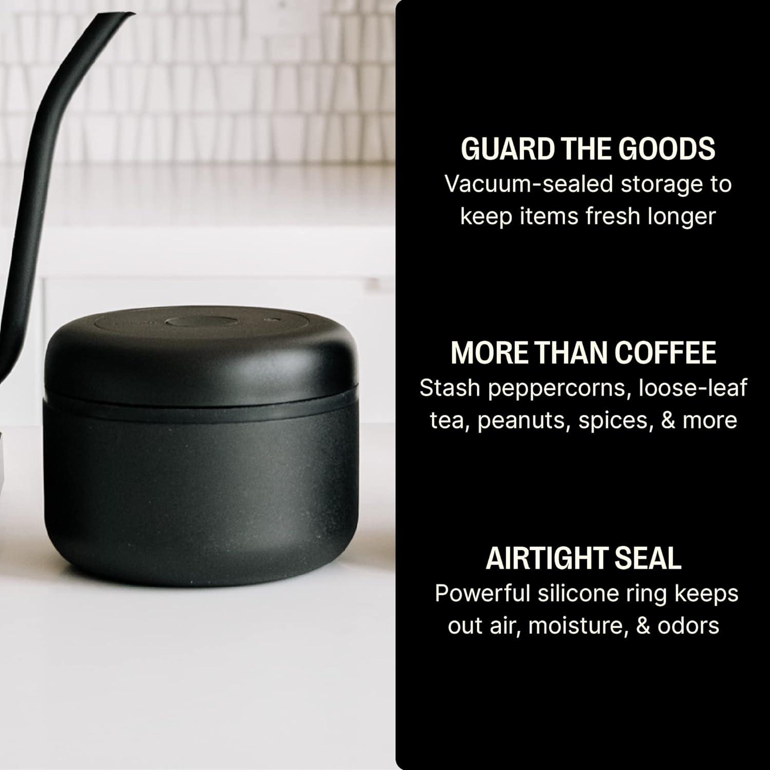 Fellow Atmos Large Vacuum Canister in Matte Black