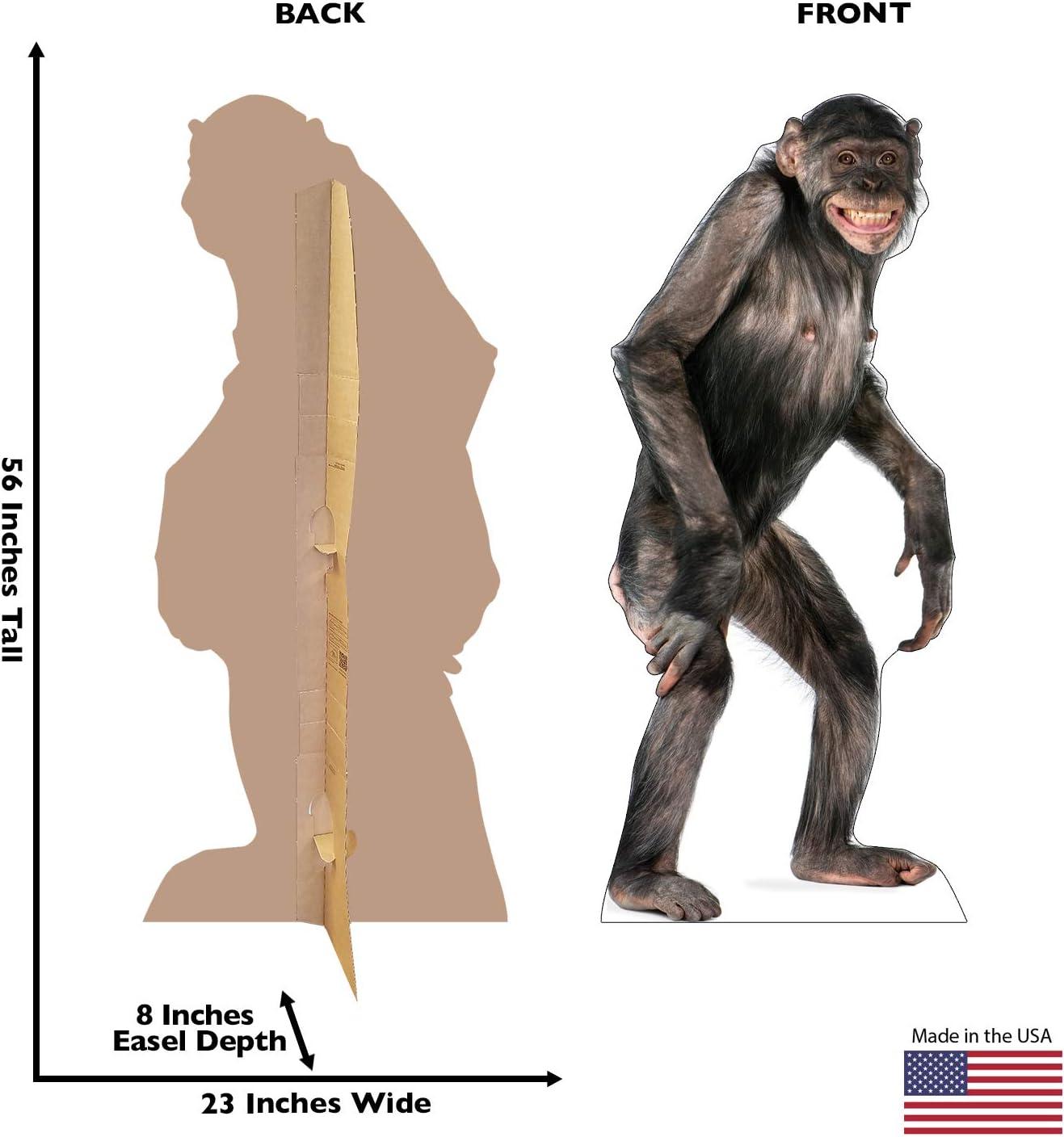 Life-Size Chimpanzee Cardboard Standup Display