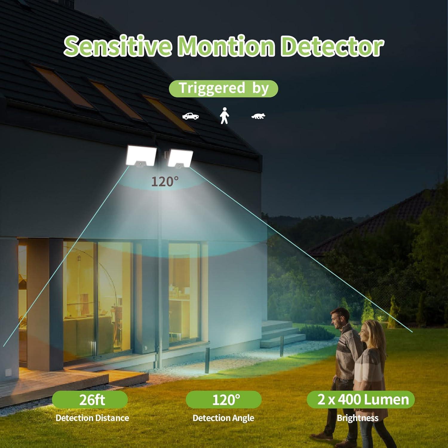 Bronze Dual-Head LED Solar Security Flood Light