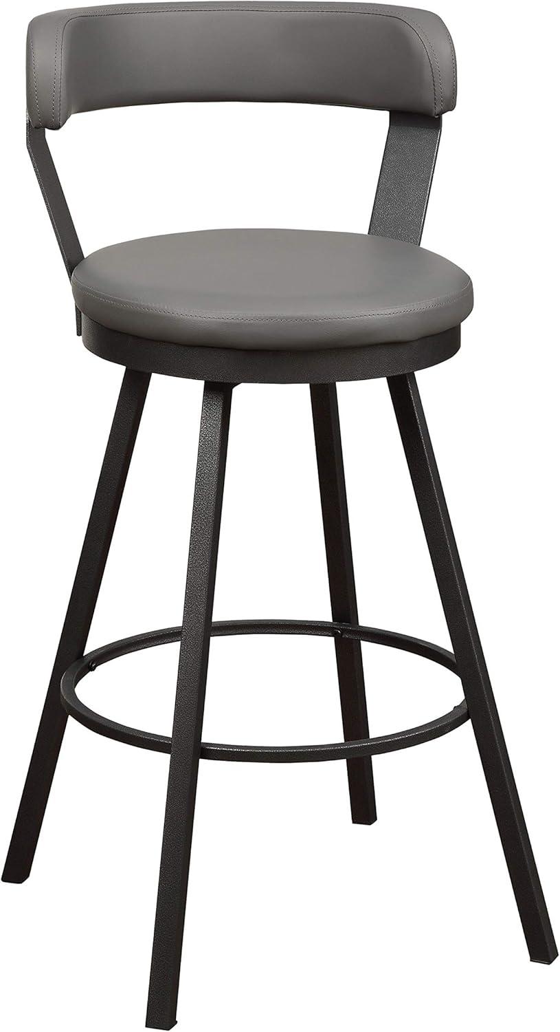 Lexicon Appert Metal Pub Height Swivel Stools in Dark Gray (Set of 2)