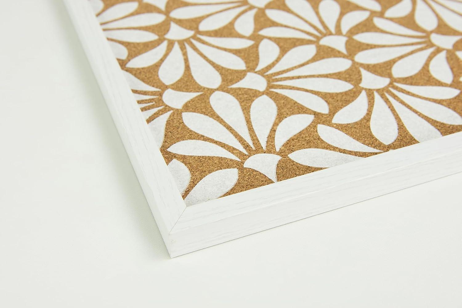 WallPops! Abstract Floral White Printed Corkboard