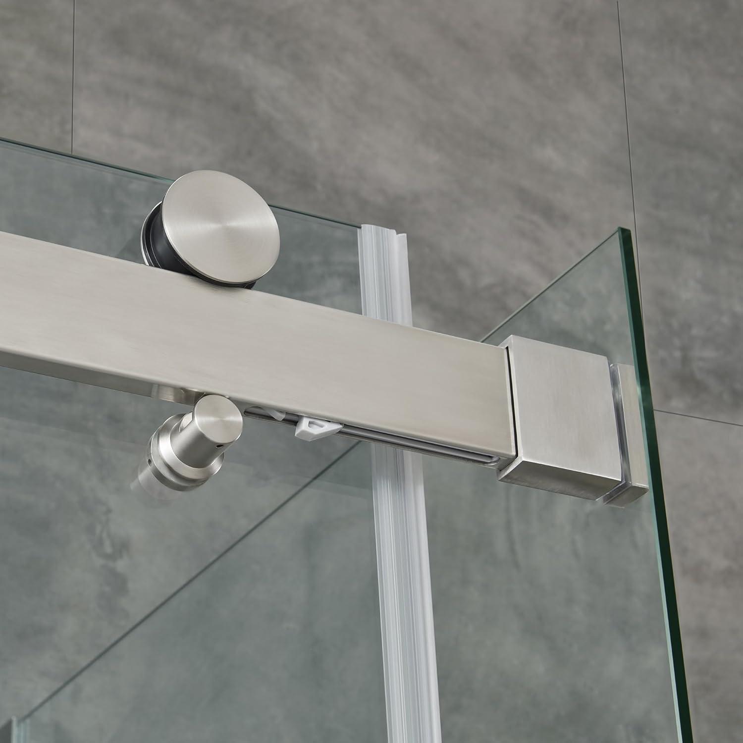 OVE Decors Bel Soft Close Stainless Steel 3-Piece 32-in x 48-in x 81-in Base/Door Corner Shower Kit