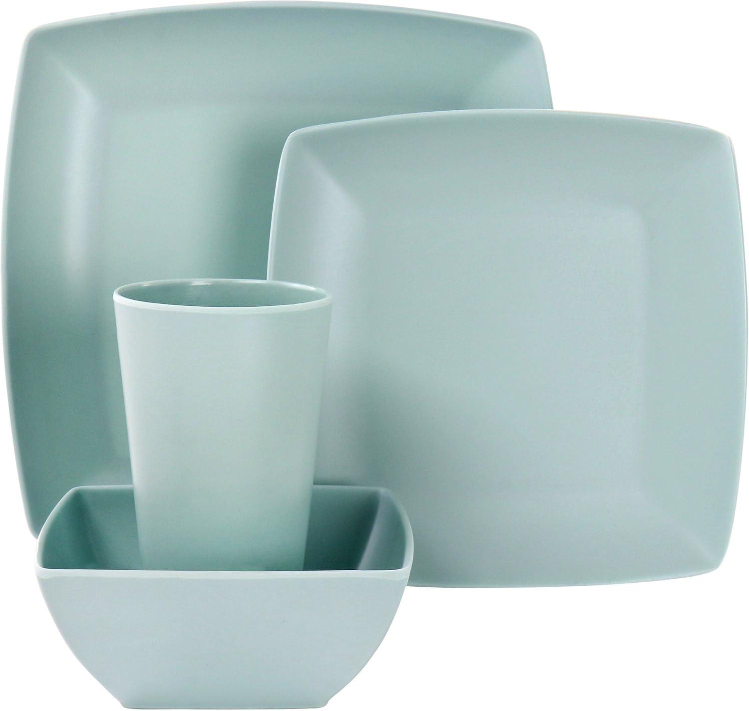 16 Piece Melamine Dinnerware Set, Service for 4