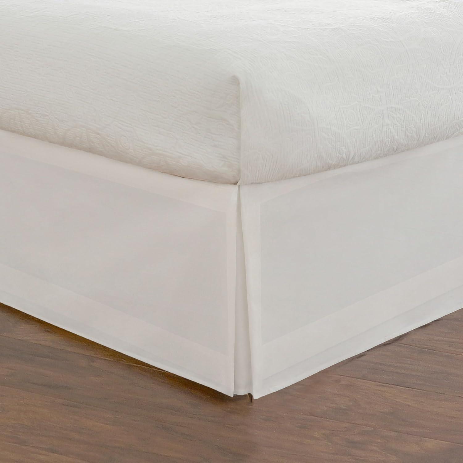 Fresh Ideas Fresh Ideas Tailored Poplin Bed Skirt, 14" Drop Length