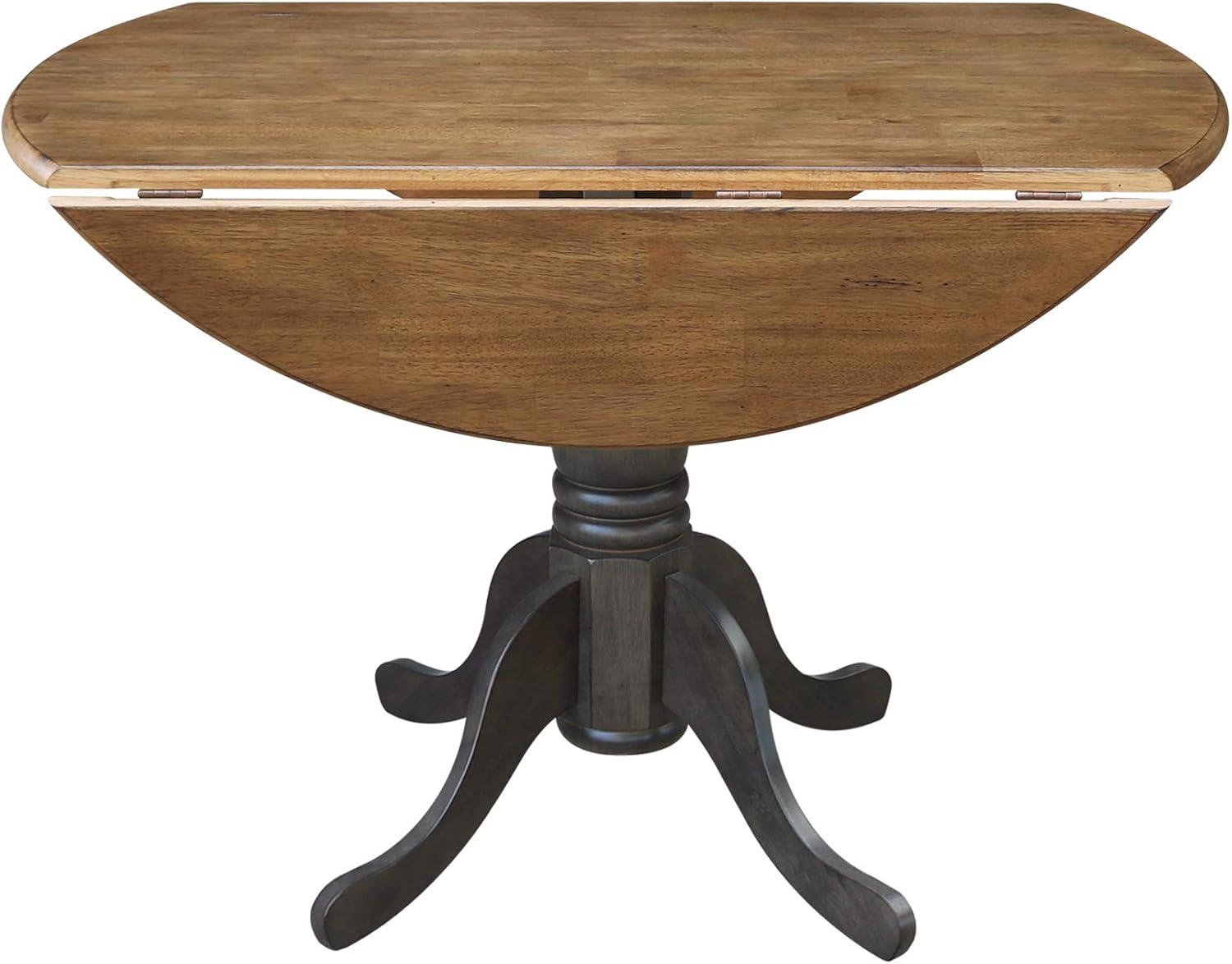 42" Mason Round Dual Drop Leaf Dining Table - International Concepts