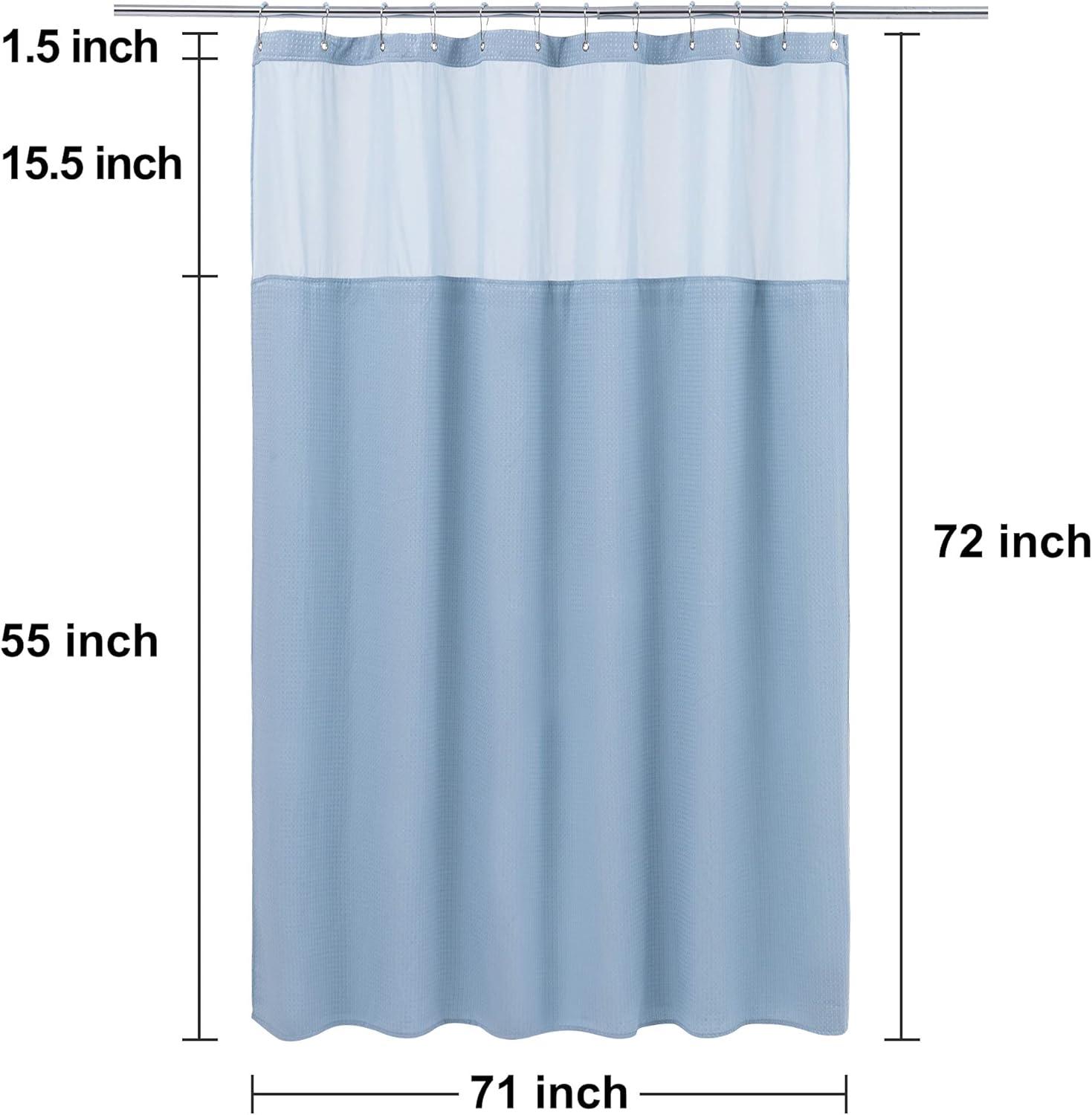 Harnage Shower Curtain with Hooks Included and with Liner Included