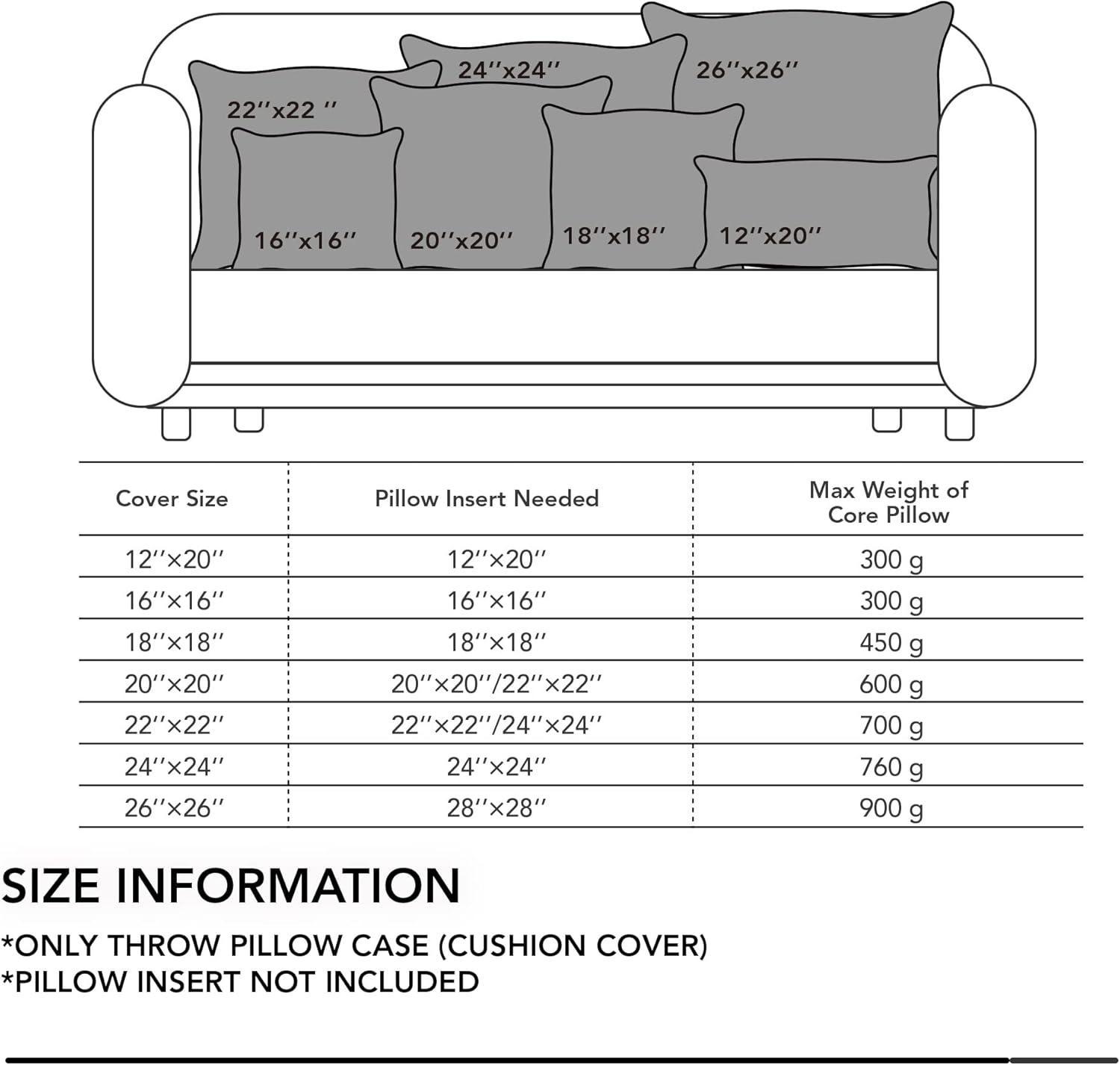 Deconovo Decorative Throw Pillow Covers - Set of 4 Soft Linen Cushion Covers, 20x20 Inch, Green & Machine Washable Pillowcases for Sofa, Bedroom, Living Room Décor, Beige