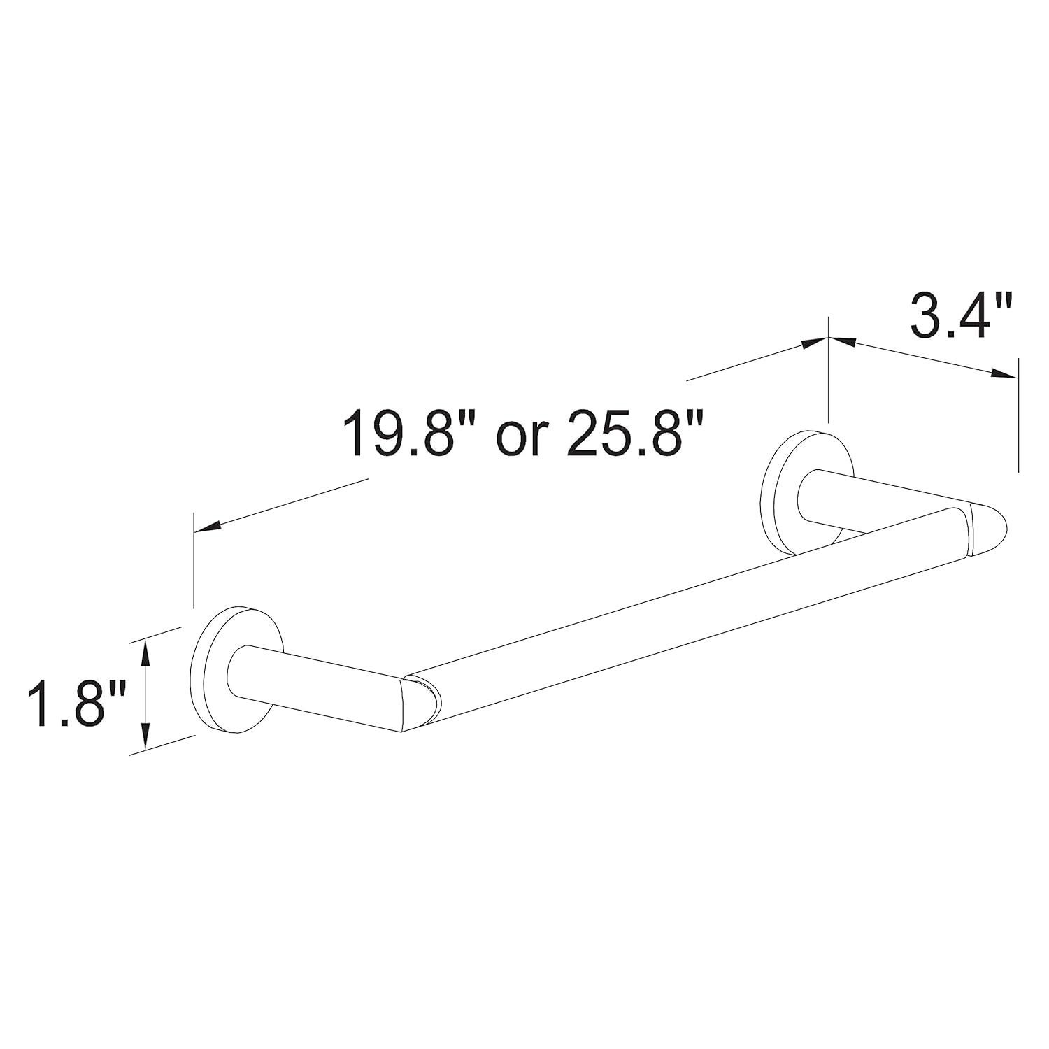 Sine 24'' 1 Wall Towel Bar