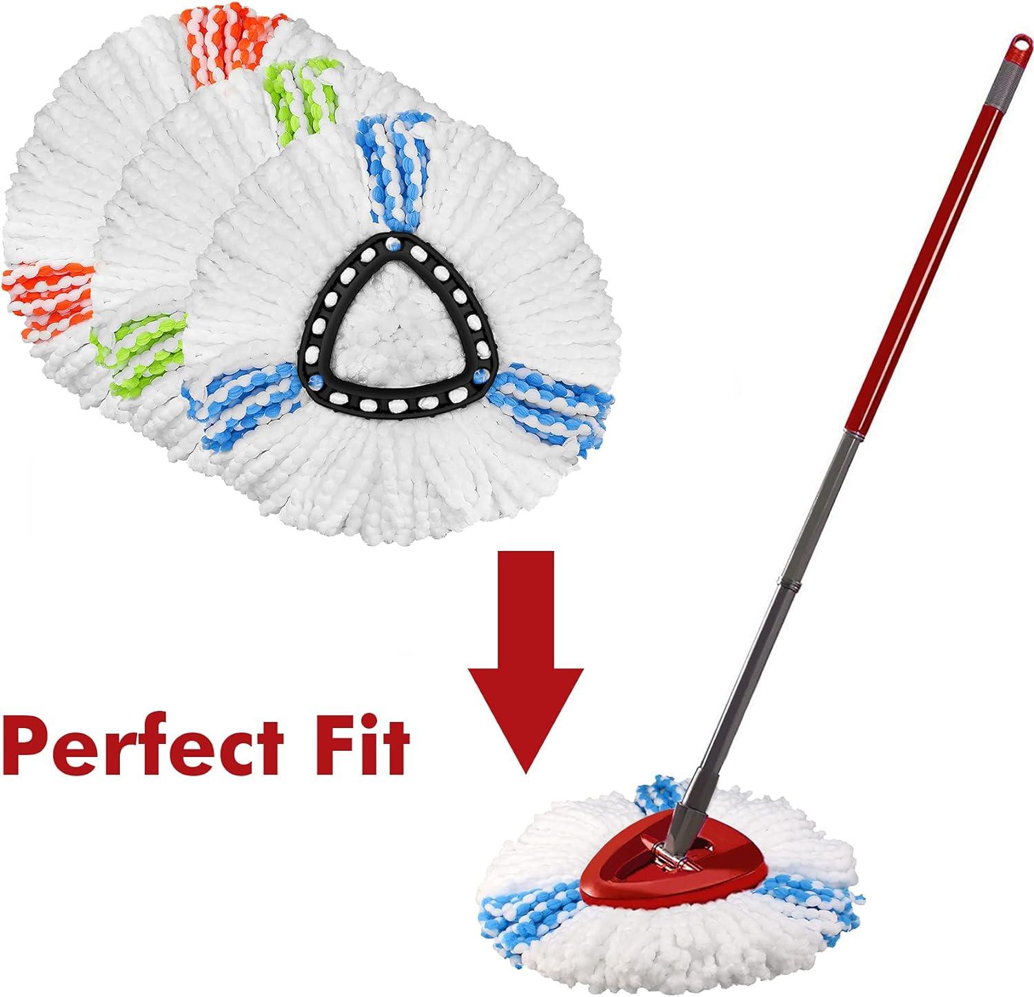 3 Pack Spin Mop Refill - Replacement Head Compatible with O cedar, Microfiber Spin Mop Refills,clean the floor. Easy Floor Cleaning Mop Head Replacement - Bonison