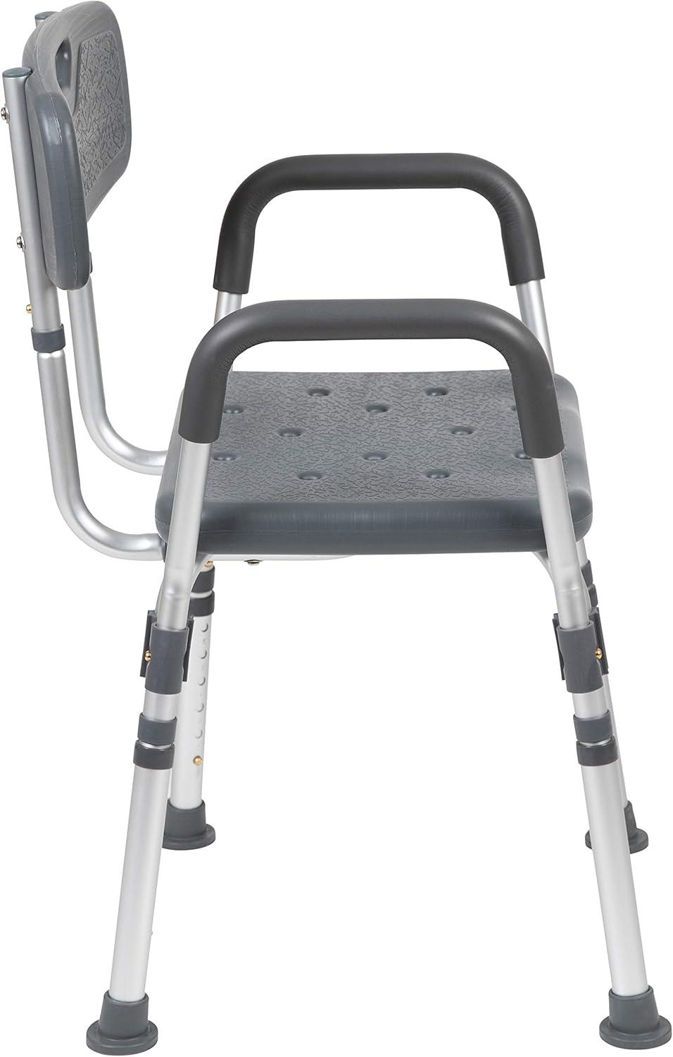 Jane Aluminum Height Adjustable Bath and Shower Chair by Flash Furniture