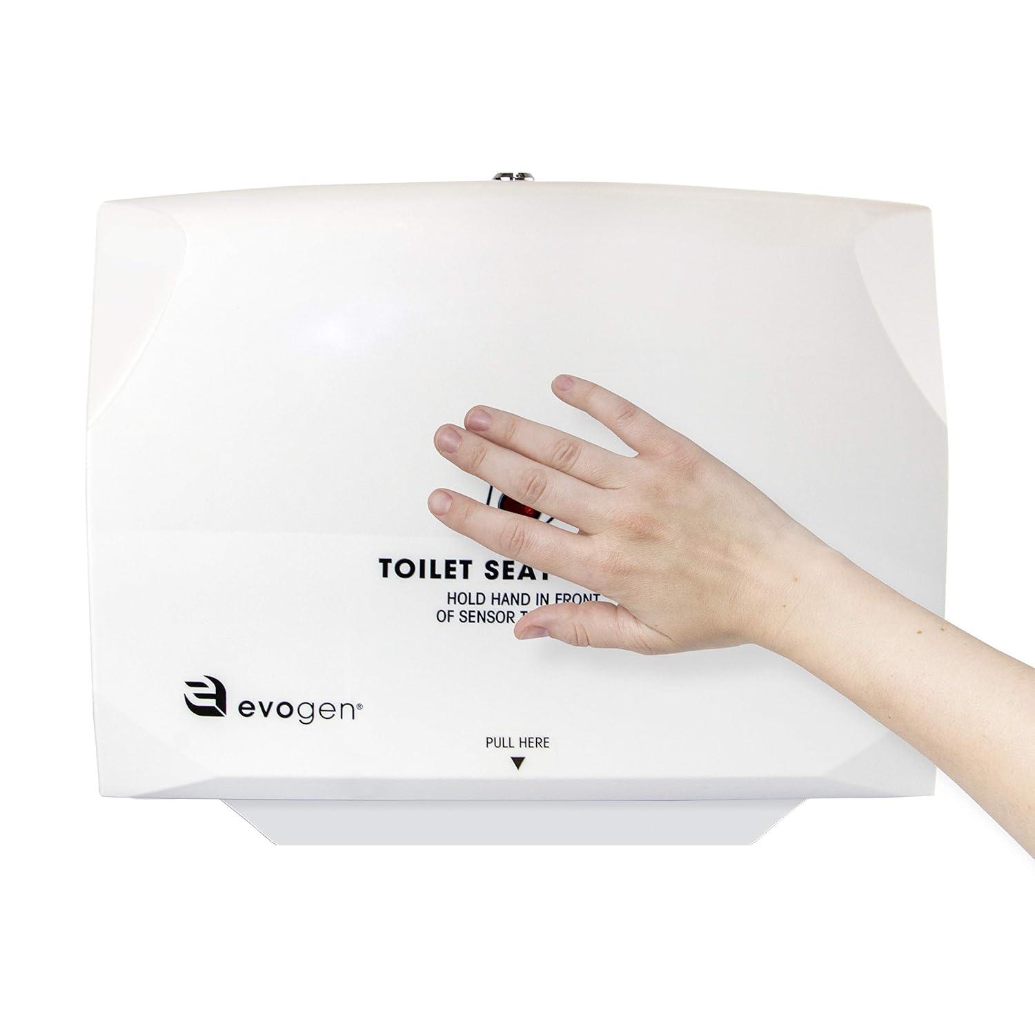 EVOGEN NO-TOUCH TOILET SEAT COVER DISPENSER, HIGH CAPACITY