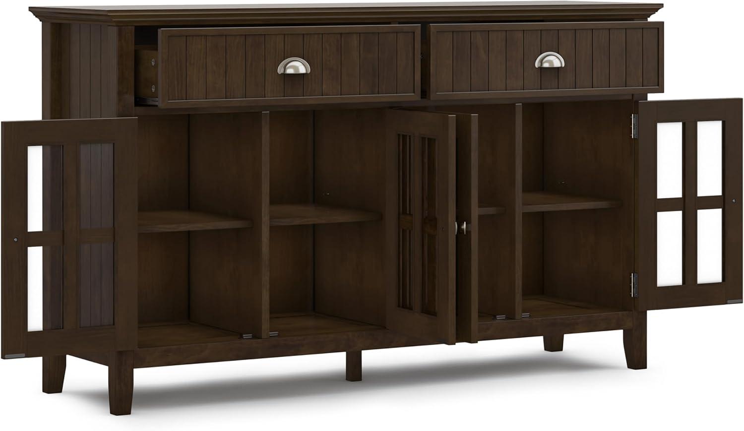 Acadian 60'' Brunette Brown Solid Wood Sideboard Buffet