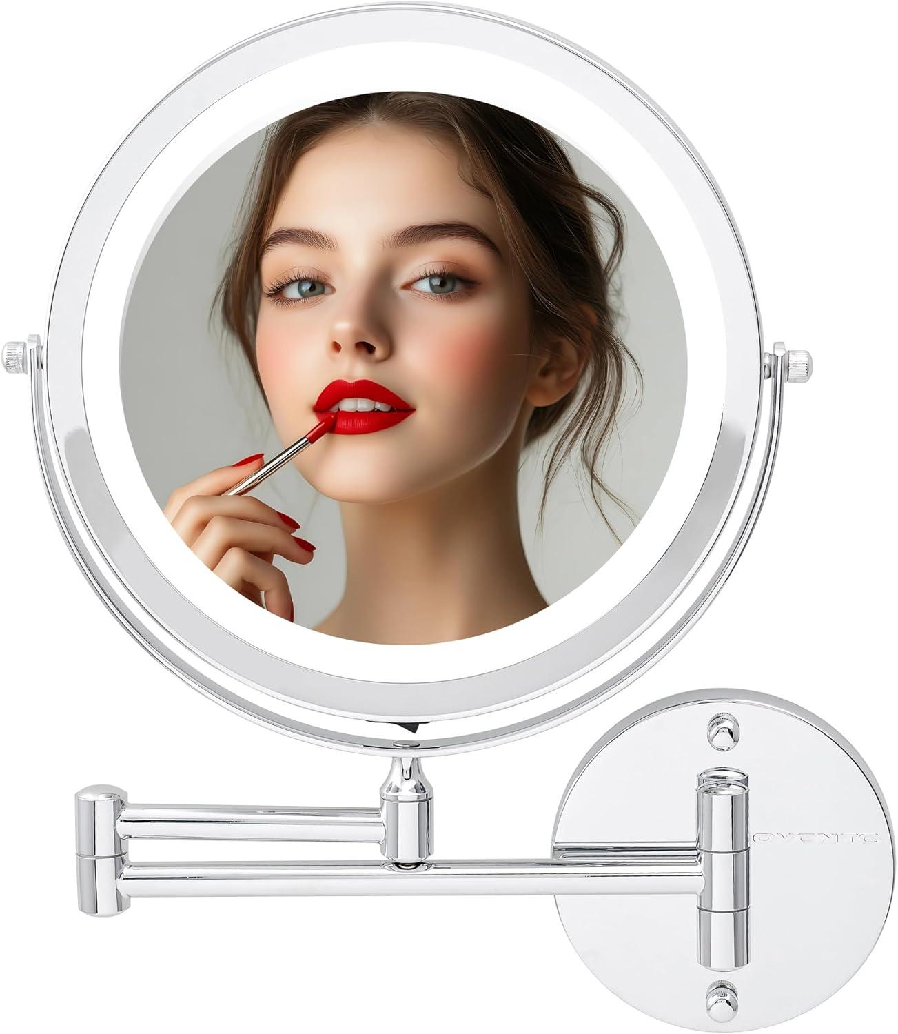 Ovente Concave LED Wall Mirror