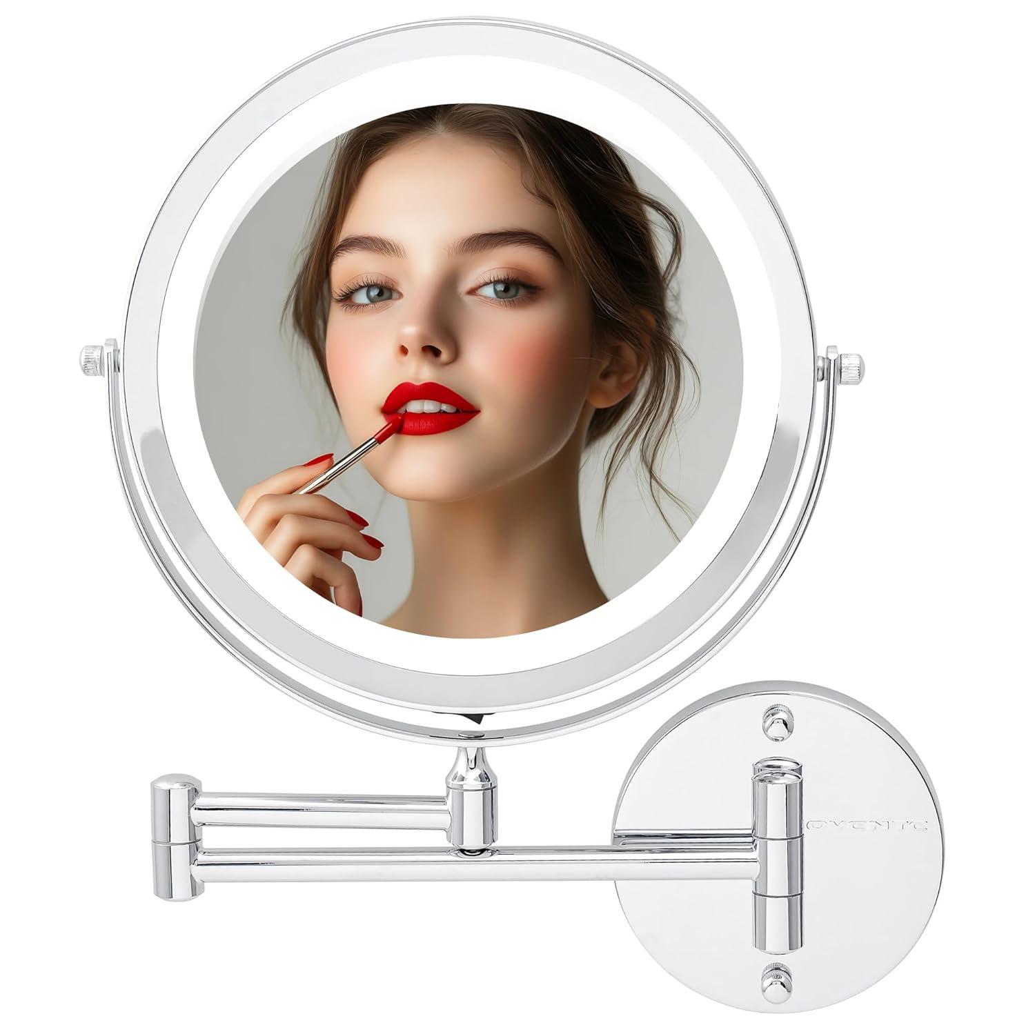 Ovente Concave LED Wall Mirror