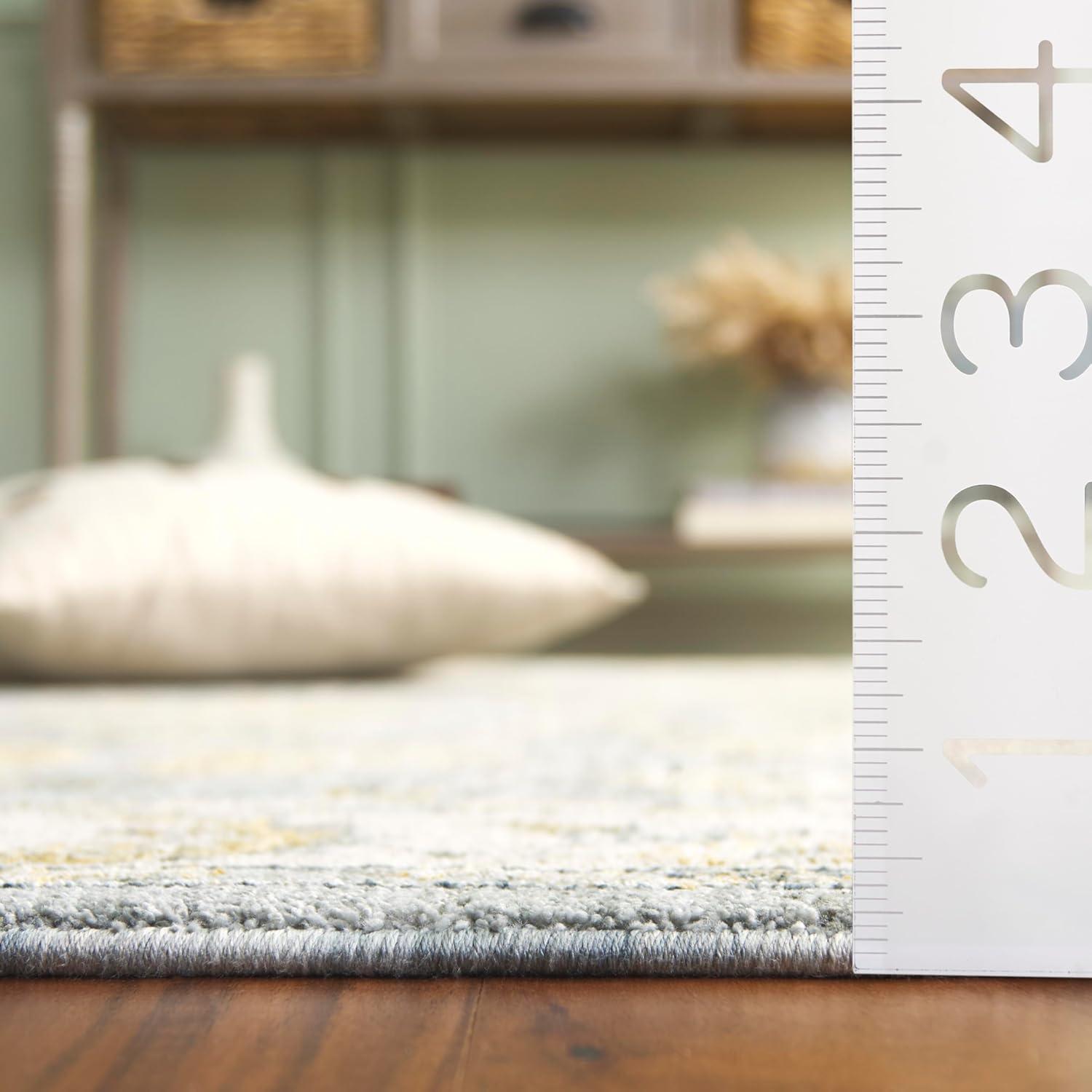 Hamilton HLT106 Power Loomed Area Rug - Blue/Gold - 8'9"x11'9" - Safavieh.