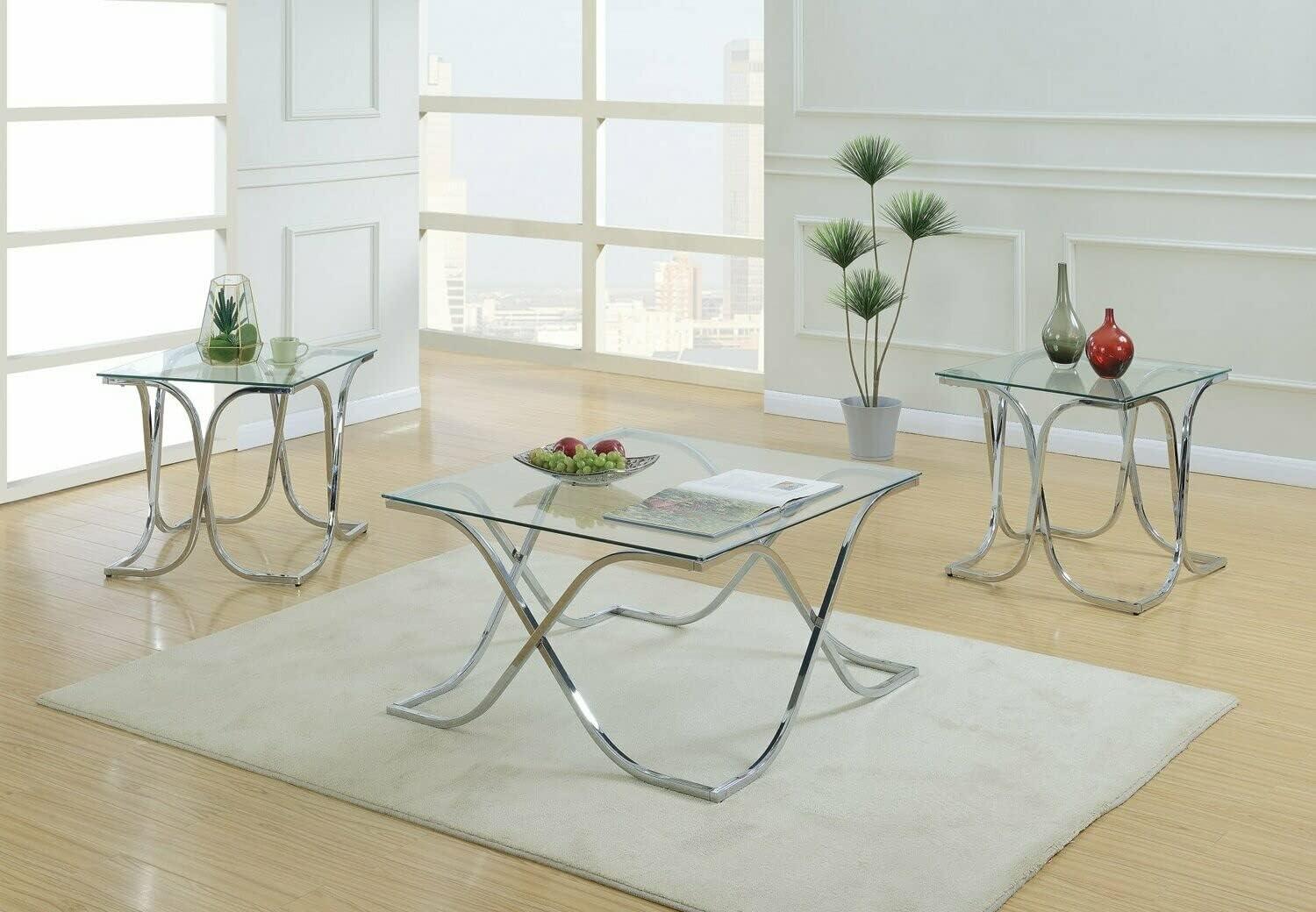 Elegant 20" Clear Tempered Glass Square Table Top