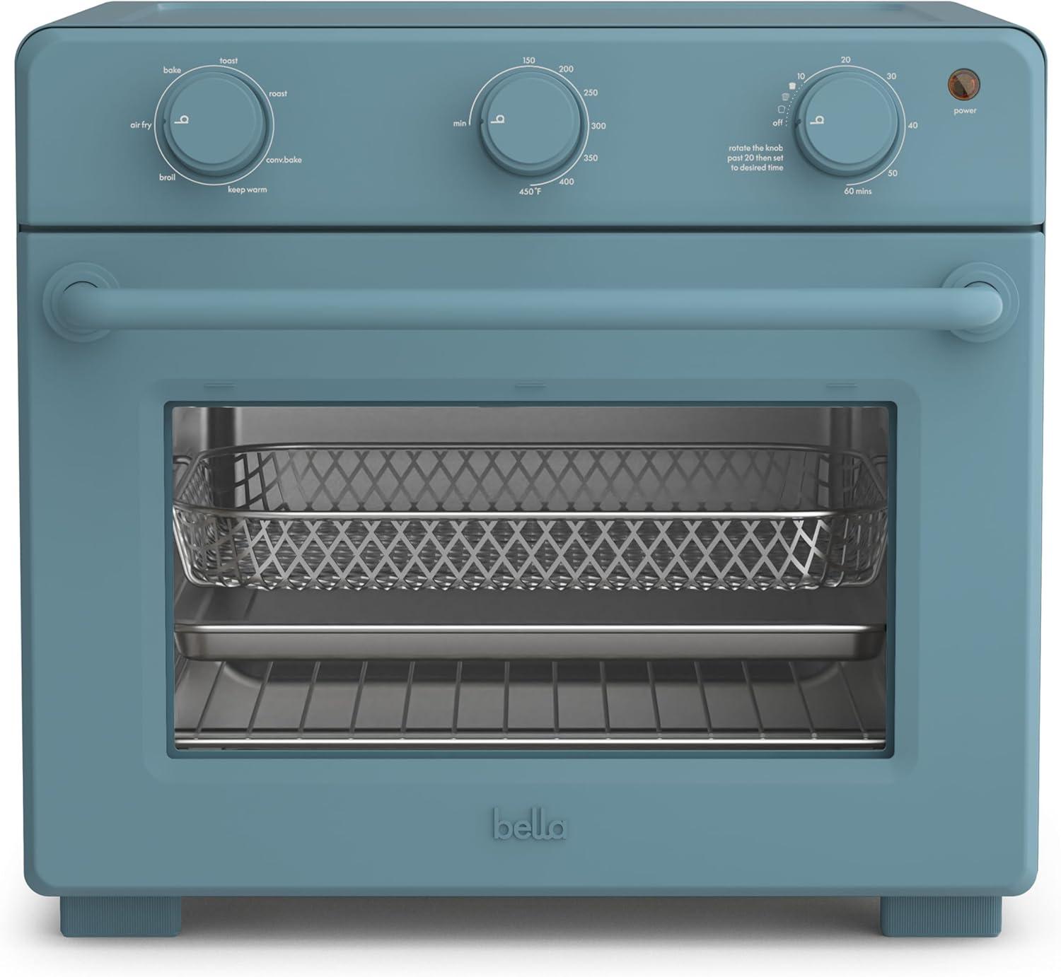 Bella Surf Blue 6-Slice Air Fryer Toaster Oven with French Door