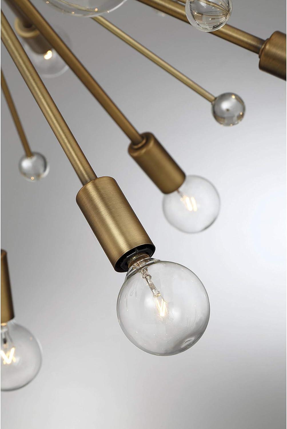 24 Light Metal Dimmable Sputnik Chandelier