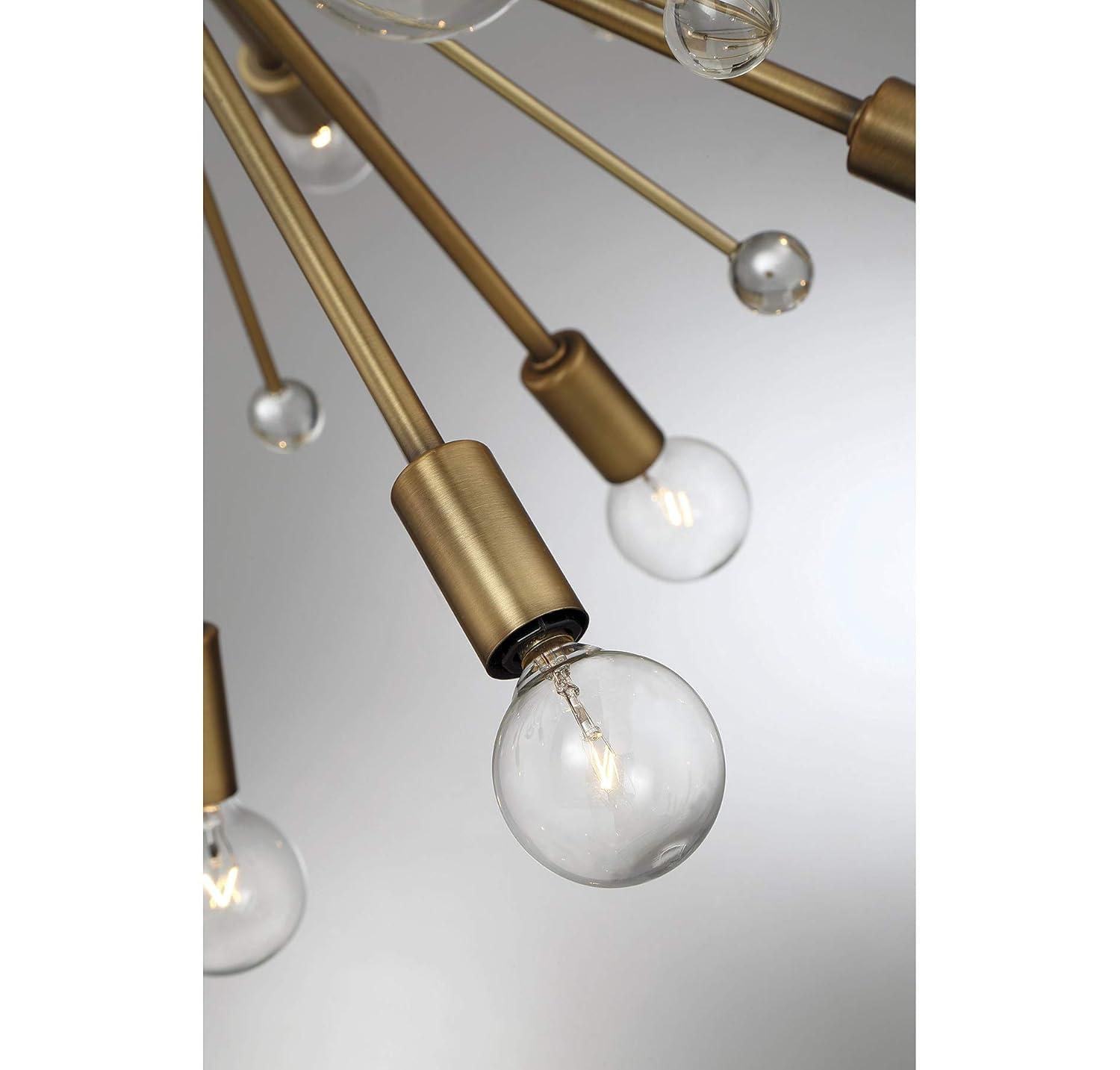 24 Light Metal Dimmable Sputnik Chandelier