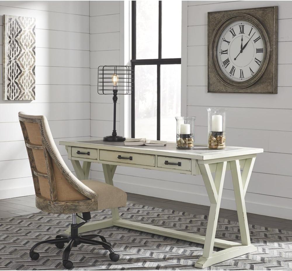 Signature Design by Ashley Casual Jonileene 60" Home Office Desk  White/Gray