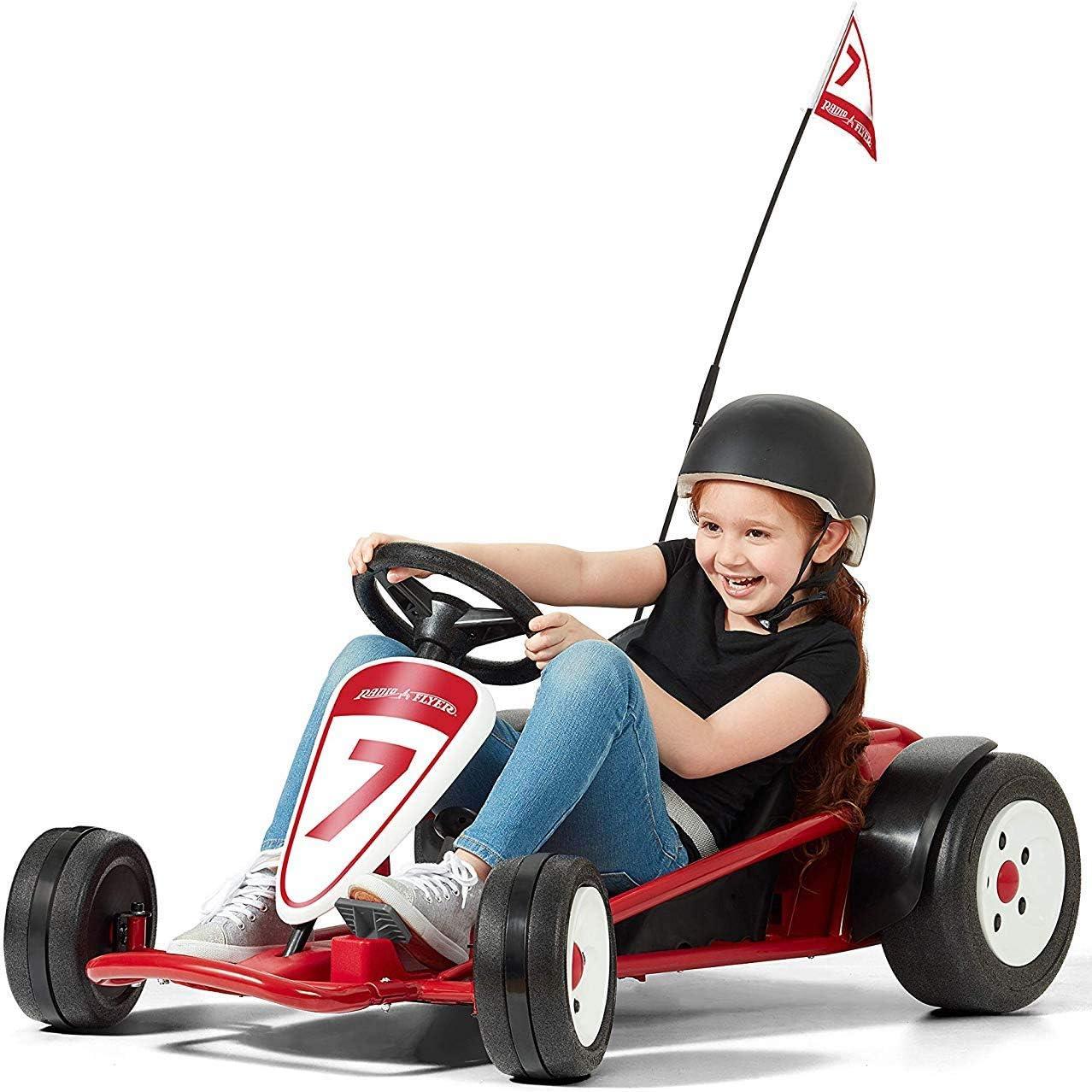 Radio Flyer Ultimate Go-Kart Kids Ride-On Toy, 24 Volts, Outdoor Fun with 3 Speed Settings and Automatic Braking, Pink