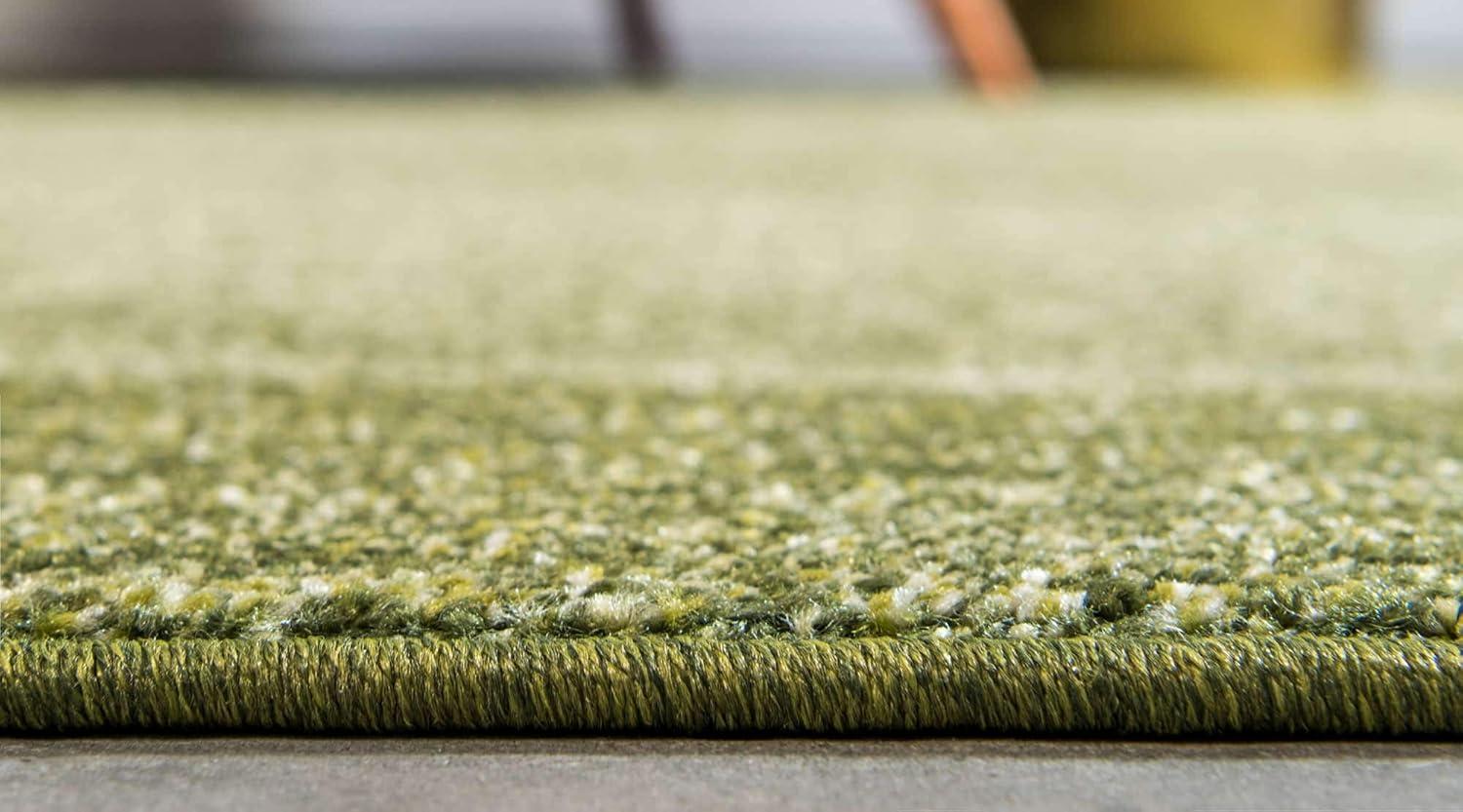 Unique Loom Abigail Del Mar Area Rug , 2'7"x10' Runner ,Light Green