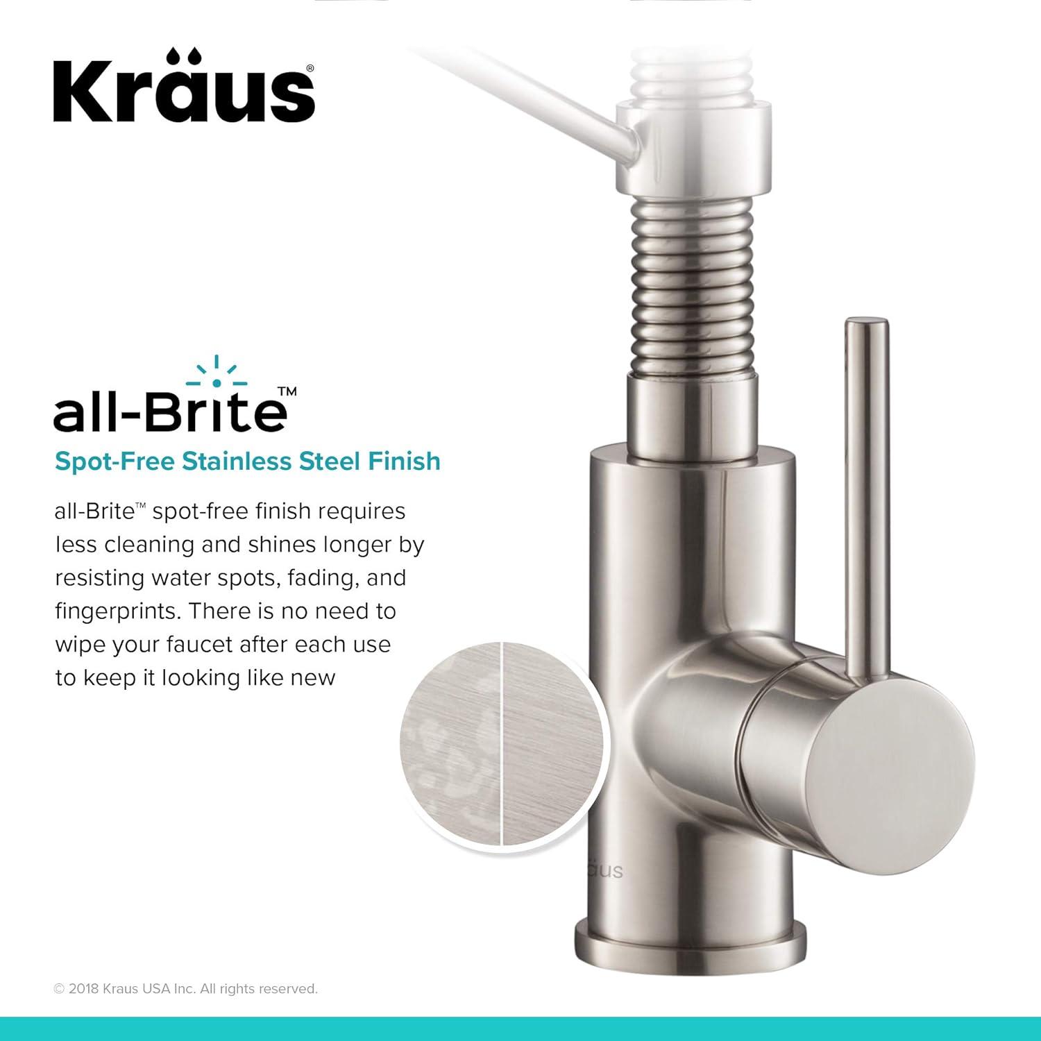 KRAUS Bolden Commercial Style 2-Function Single Handle Pull Down Kitchen Faucet