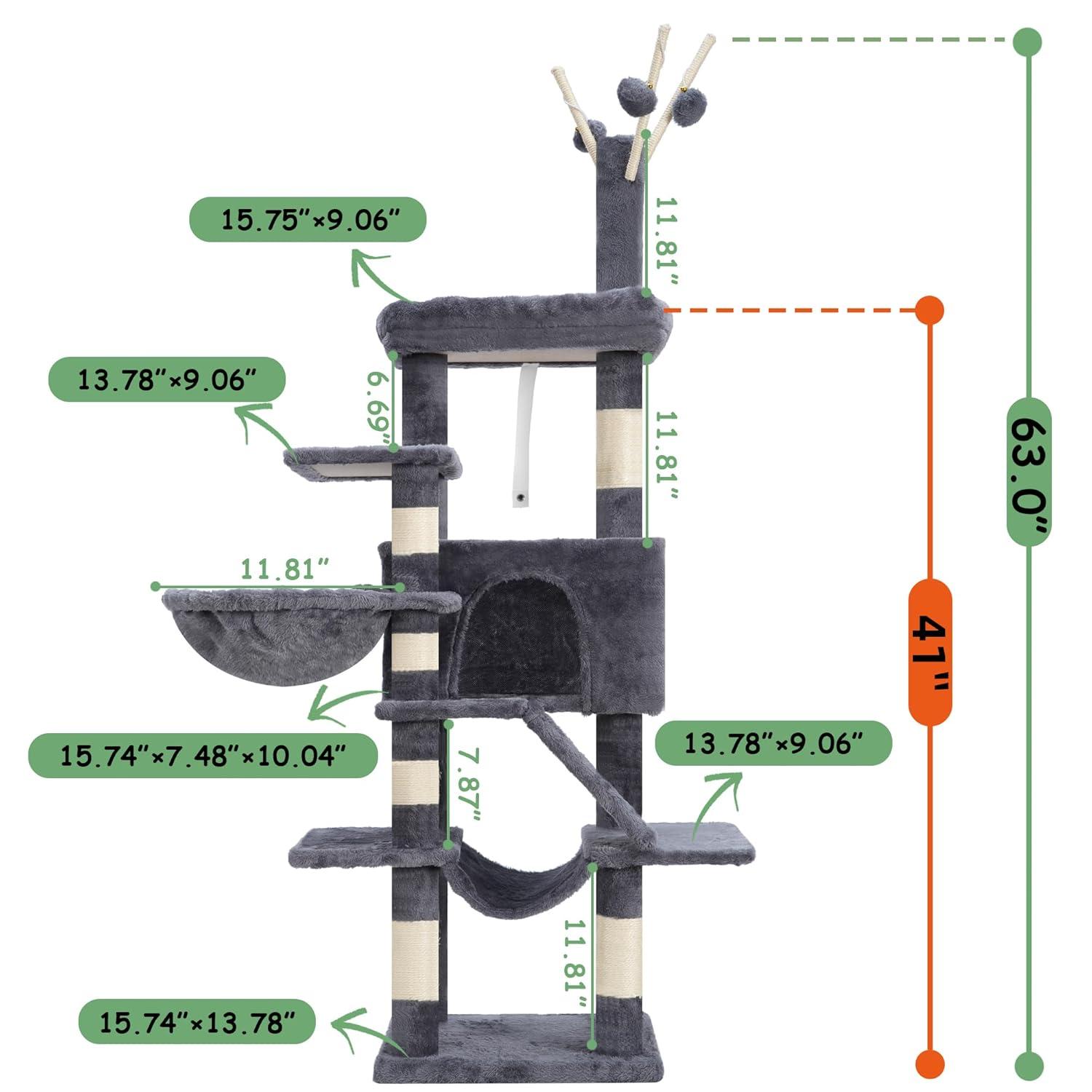 Archie & Oscar™ Indoor Cat Tower with Sisal Scratching Post