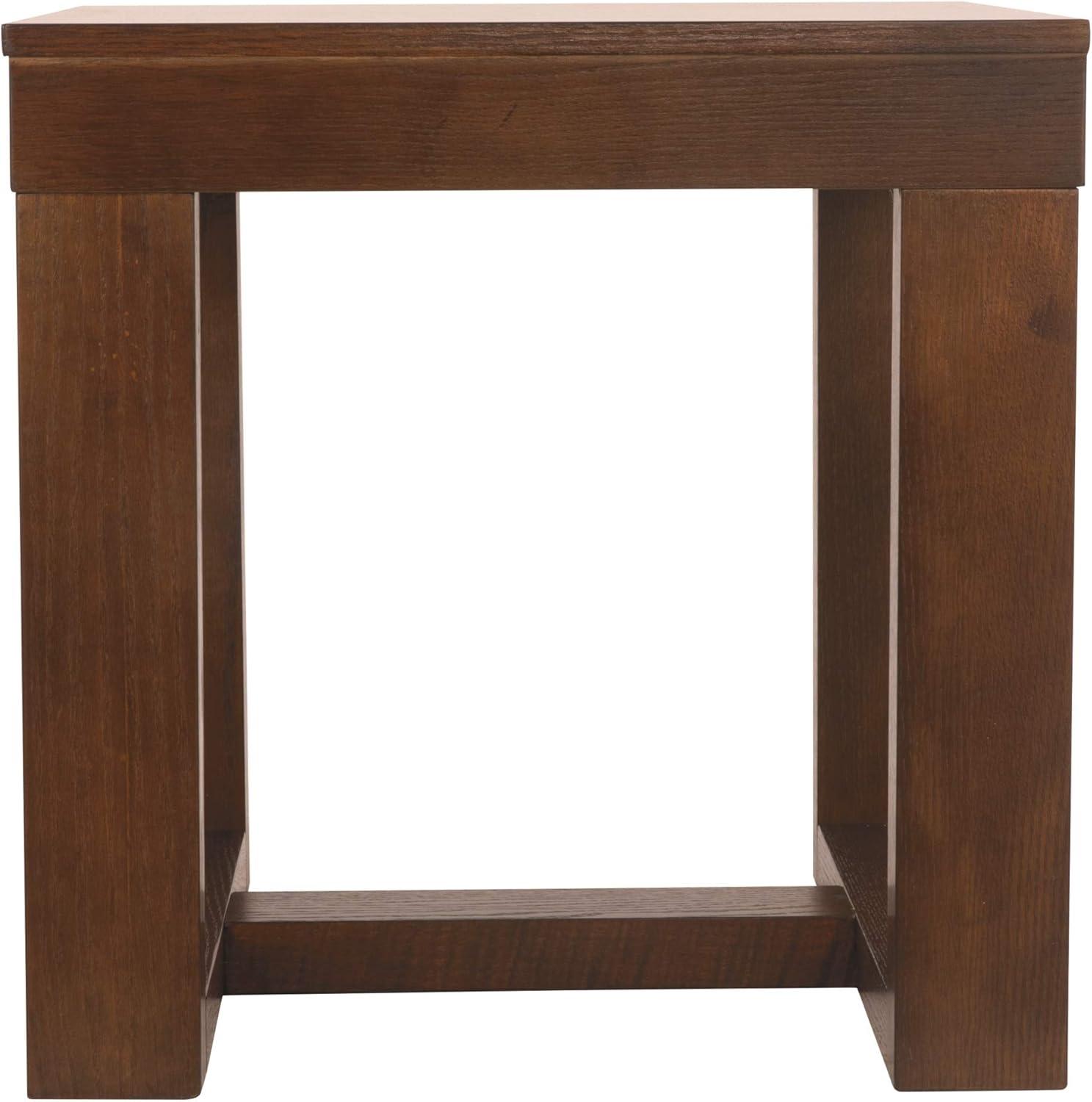 Signature Design by Ashley Contemporary Watson End Table  Dark Brown