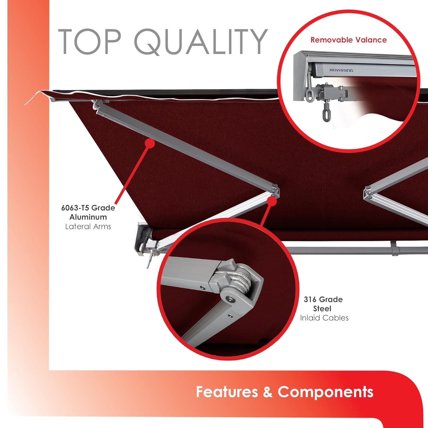Advaning Classic Motorized Retraction Slope Patio Awning
