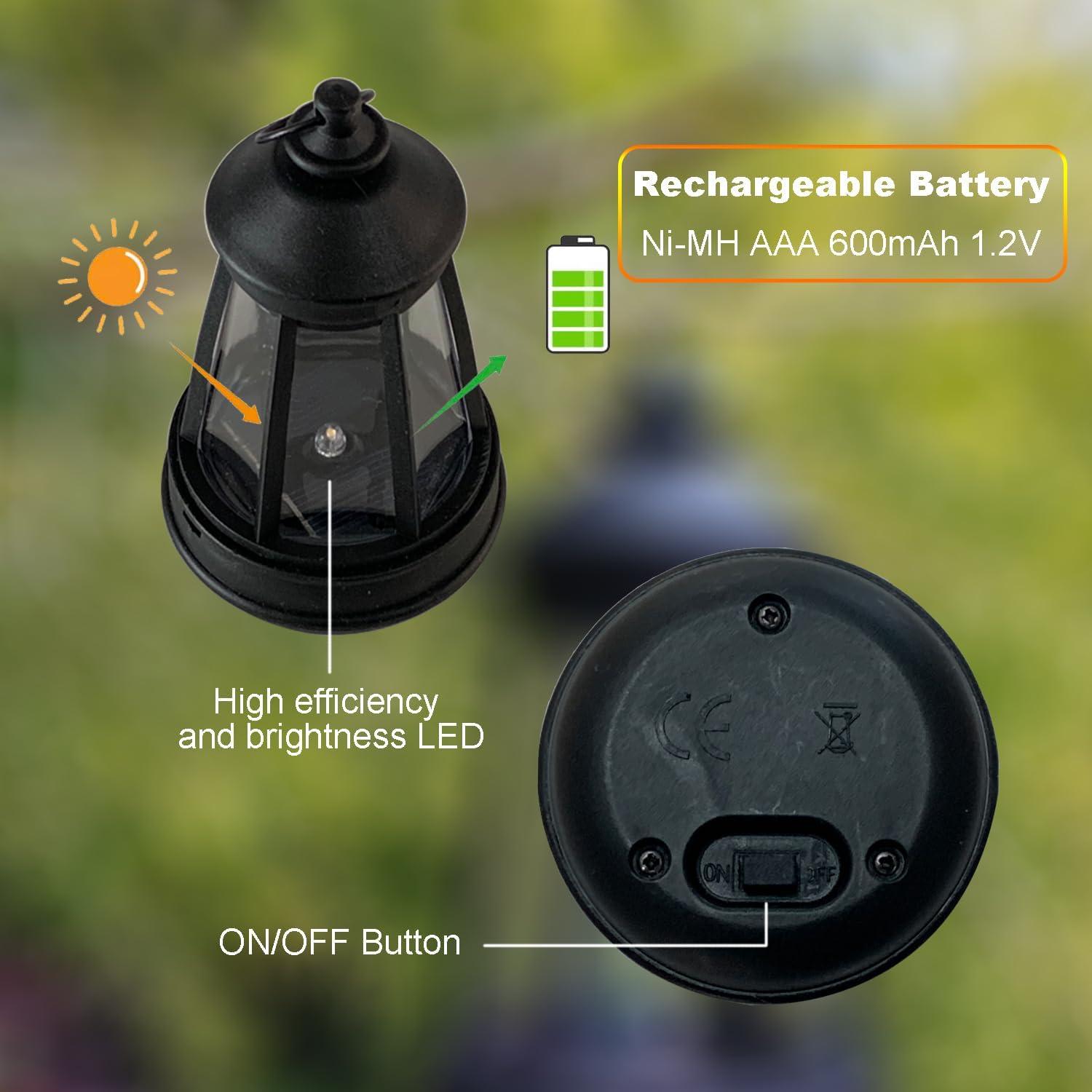 Solar-lantern Waterproof Lights Replacement - Garden Decor Outdoor Lighting Decorative Patio Lighting Solar Replacement(mini lantern 2pack)