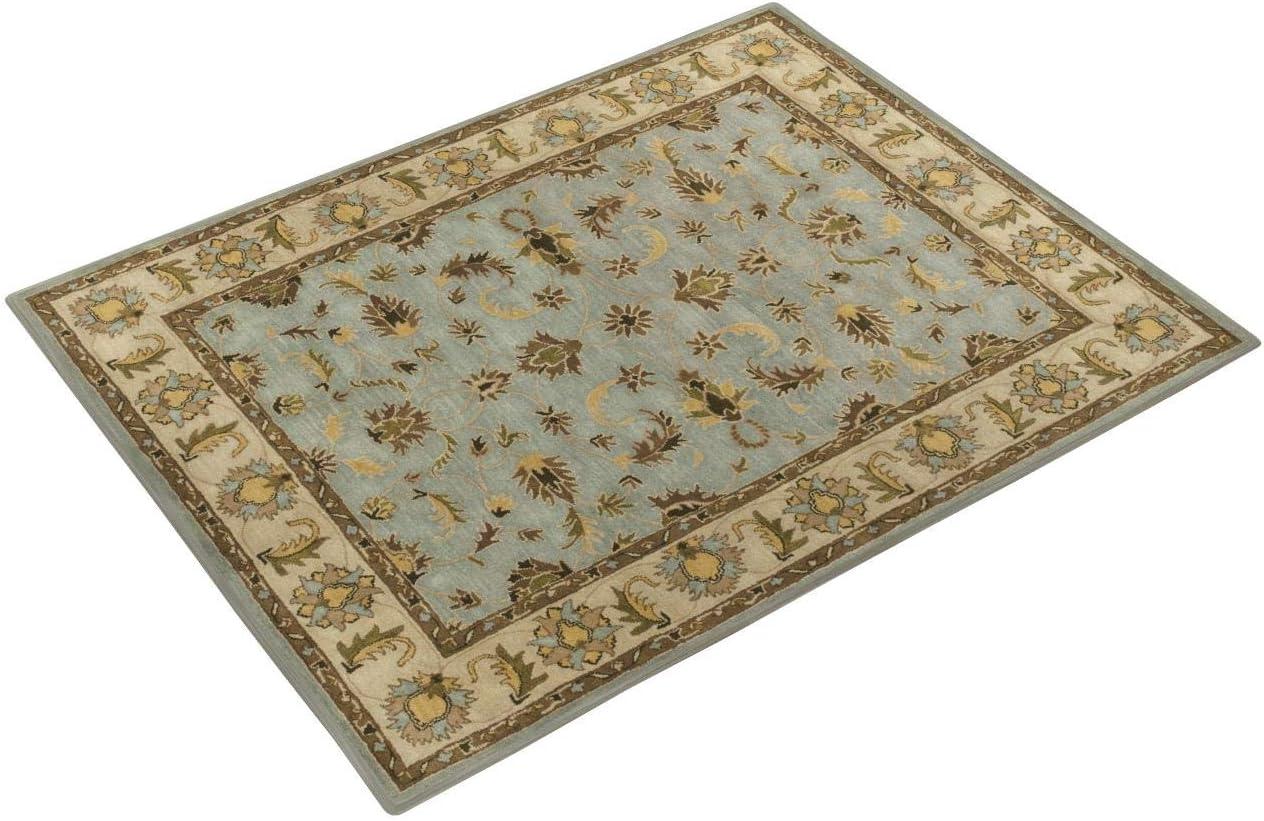Heritage HG913 Hand Tufted Area Rug - Light Blue/Beige - 7'6"x9'6" - Safavieh.