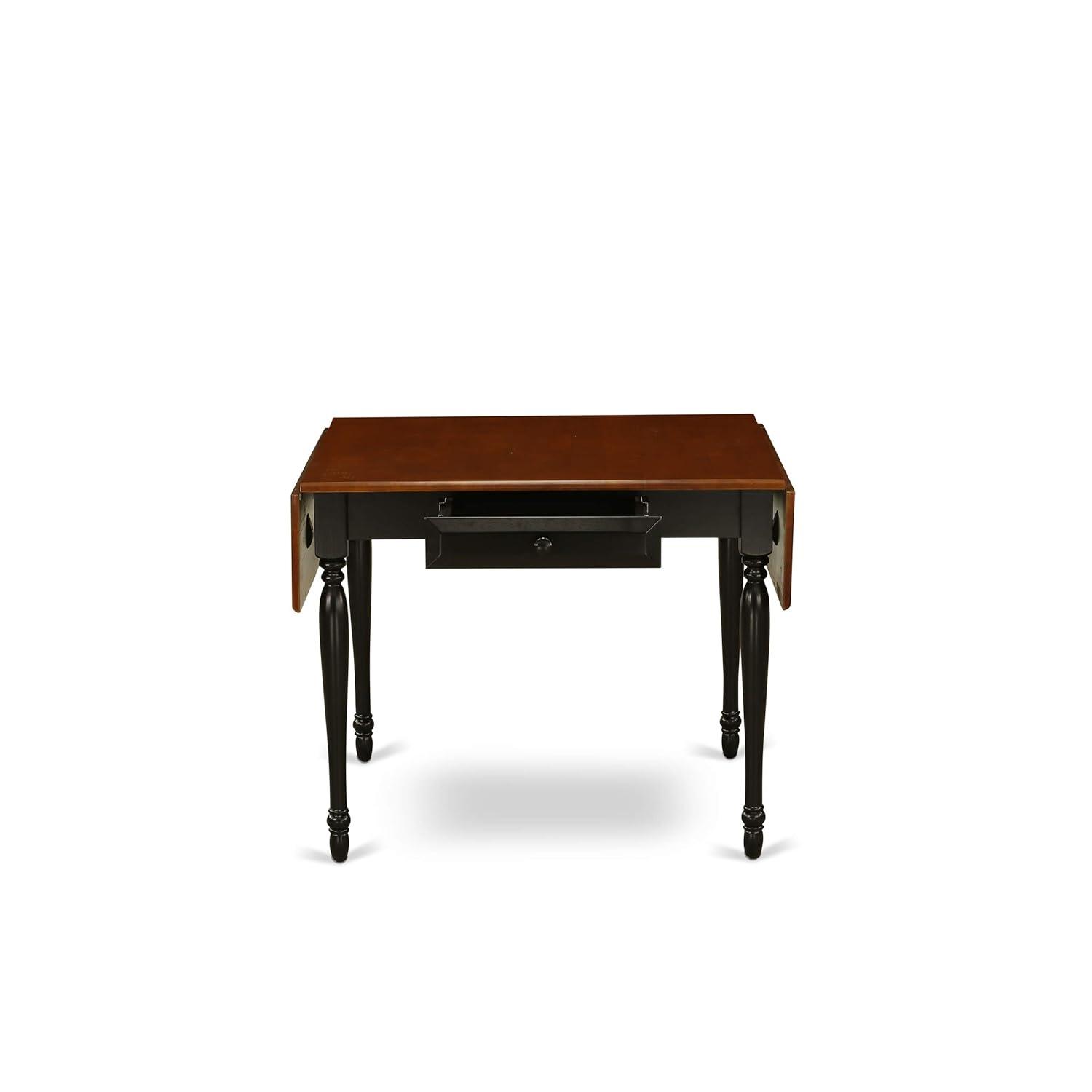 East West Furniture Monza Rectangular Wood Dining Table in Black/Cherry
