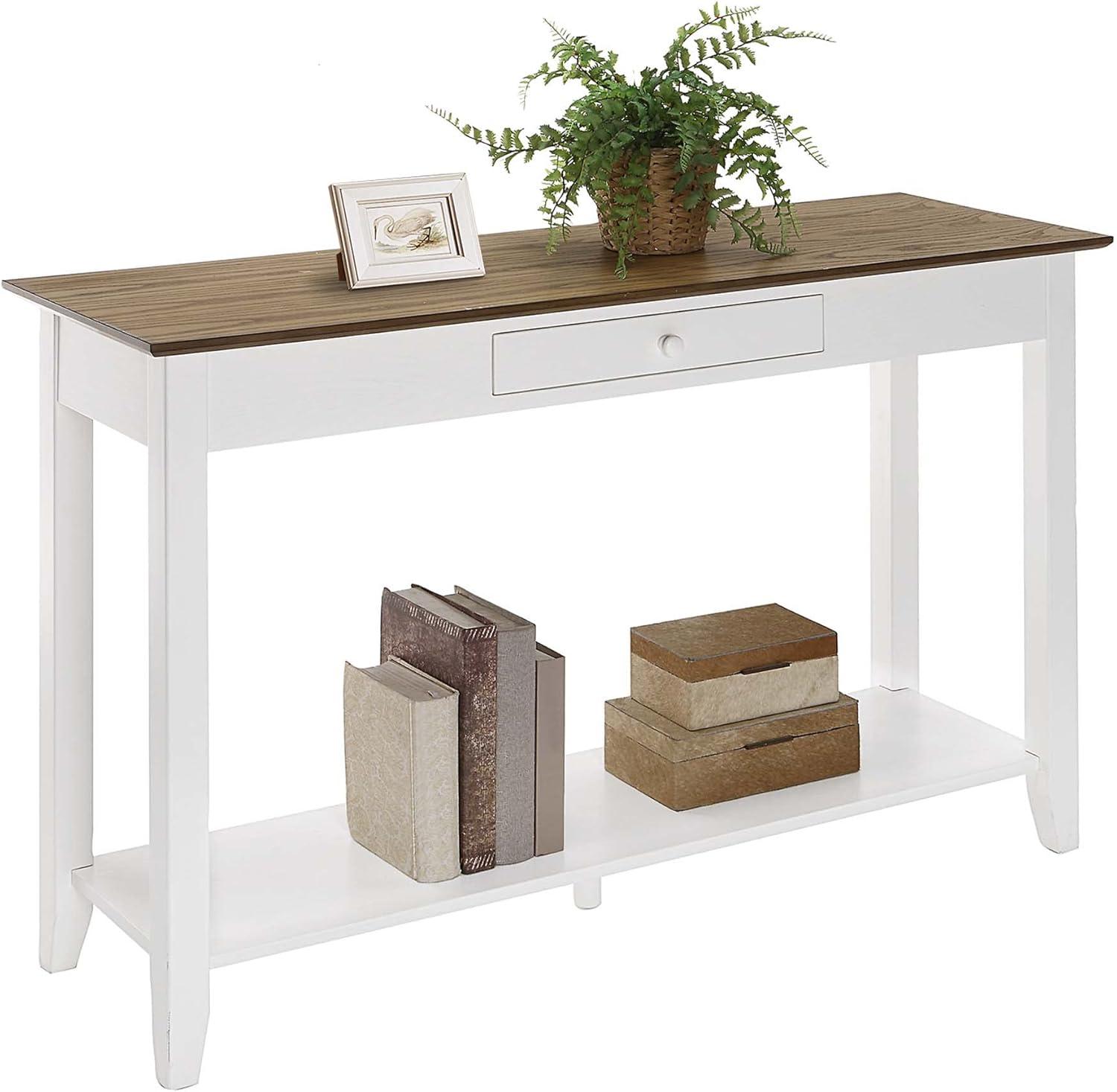 Convenience Concepts American Heritage 1 Drawer Console Table with Shelf