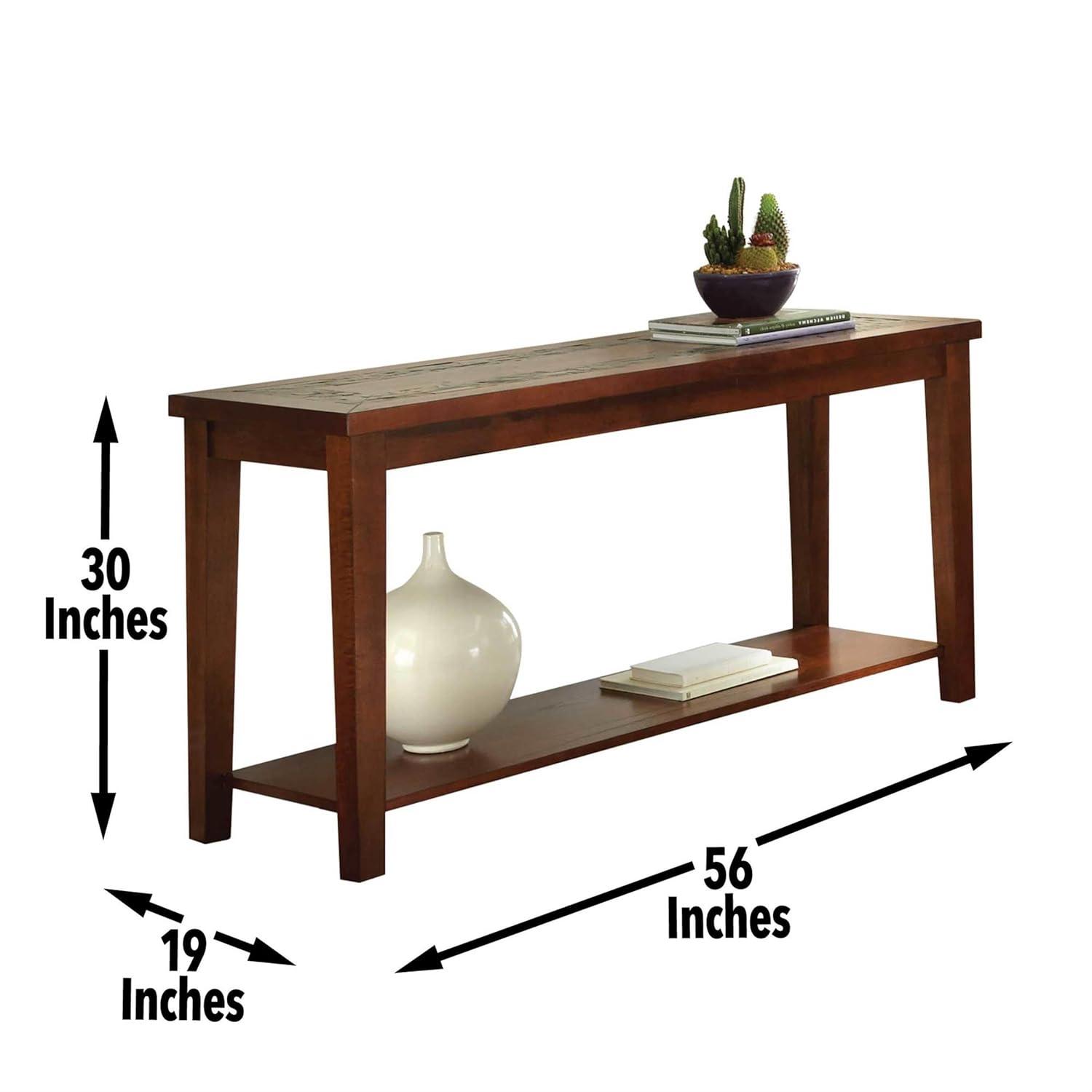 Steve Silver Company Davenport Slate Sofa Table, 56" x 19" x 30", Brown
