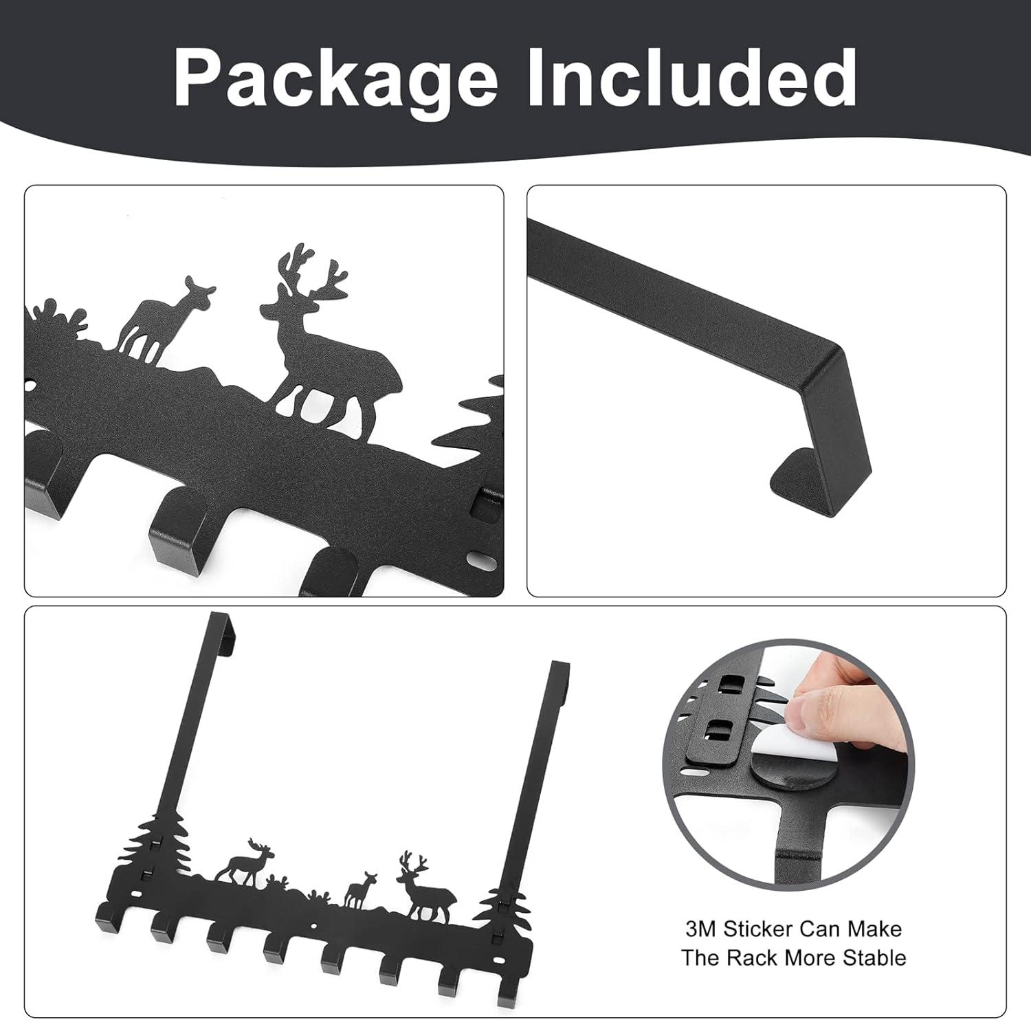 Over Door Clothes Hanger Shower Room Towel Hook Hanger Over Door Hooks Black 8 Hooks