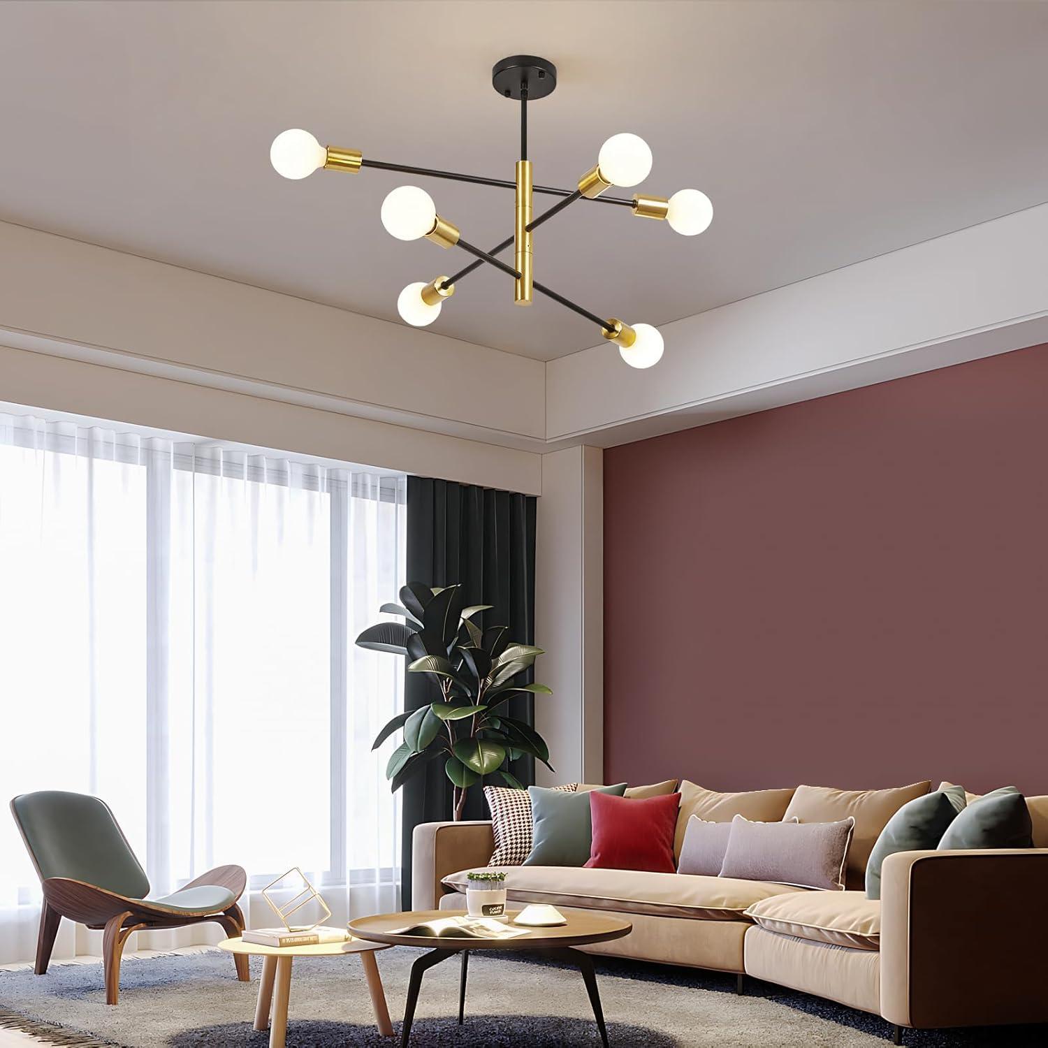 Cobina 6 - Light Dimmable Sputnik Sphere Chandelier