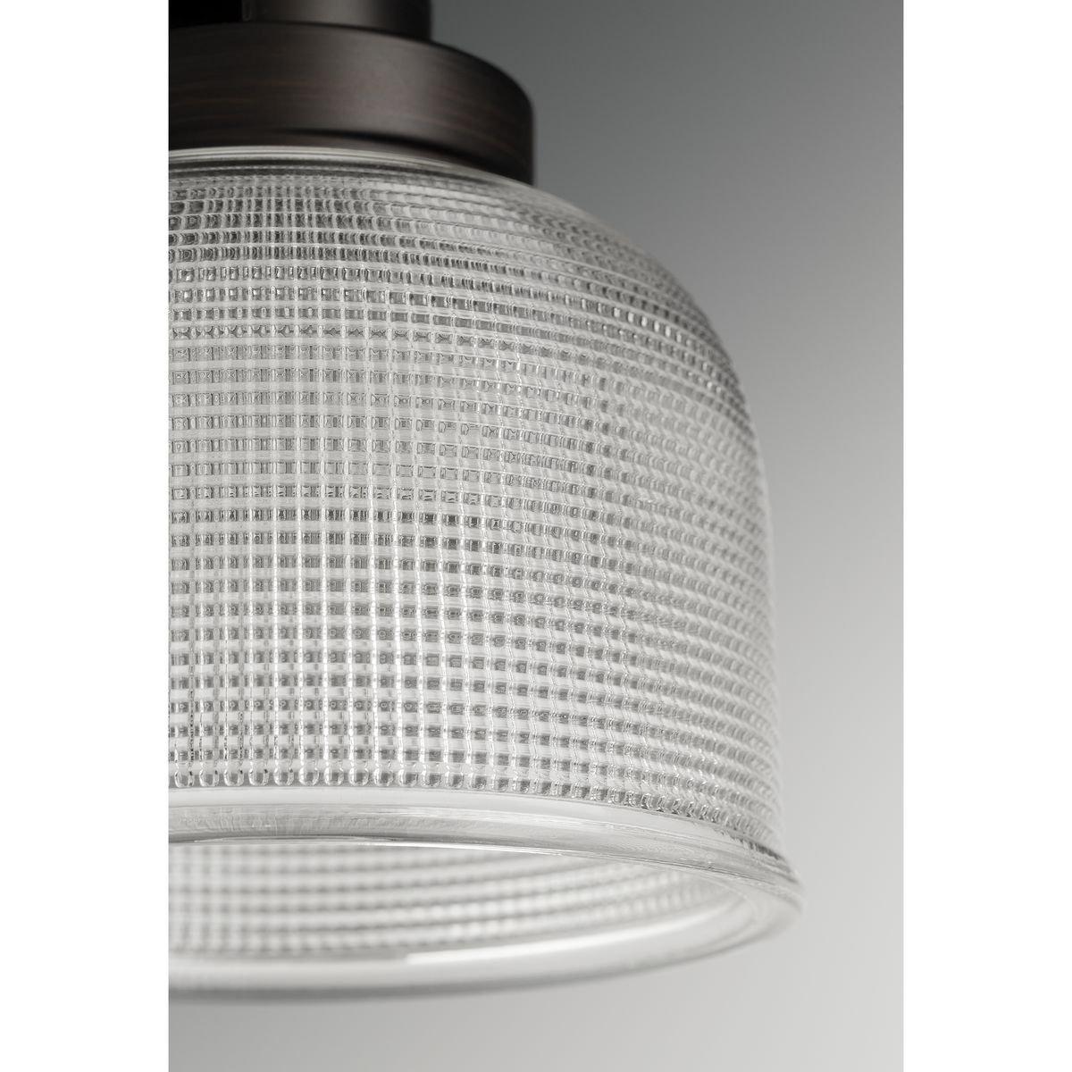Progress Lighting Archie 1-Light Mini-Pendant, Polished Chrome, Prismatic Glass Shade