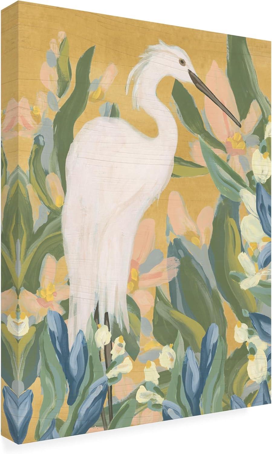 Modern & Contemporary " Floral Egret II " by June Erica Vess