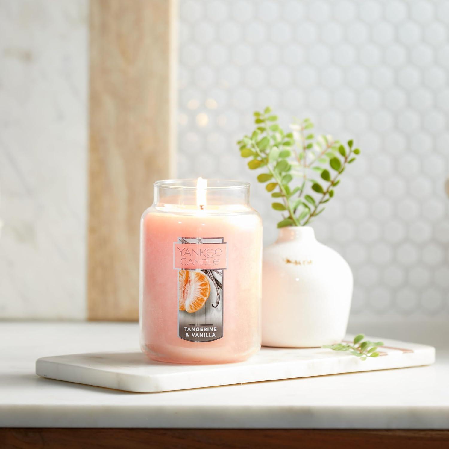 Tangerine & Vanilla Scented Large Jar Candle