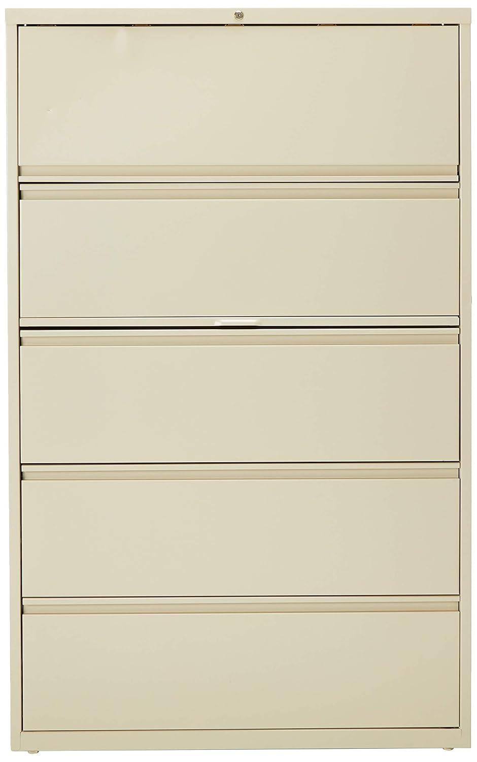 Inbox Zero Pabel 42'' Wide 5 -Drawer Steel File Cabinet