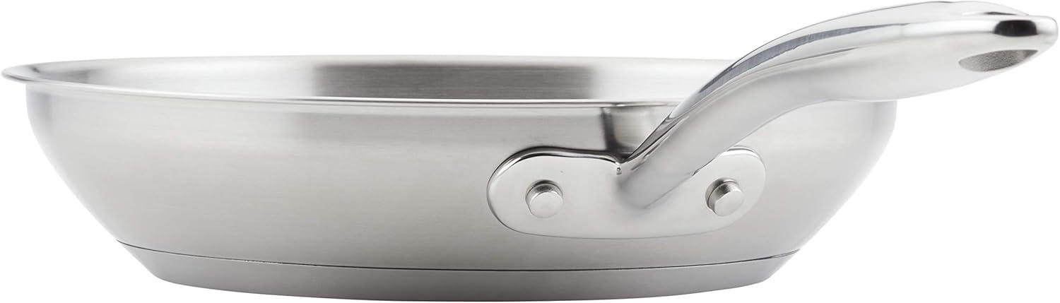 Rachael Ray Rachael Ray Professional Stainless Steel Induction Frying Pan / Skillet, 10 Inch, Silver