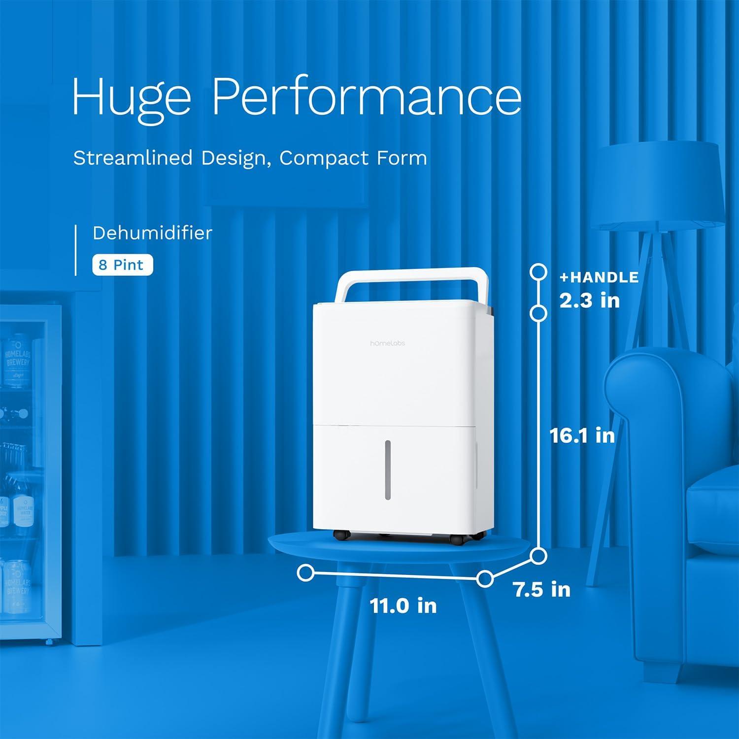 hOmeLabs hOmeLabs 4,000 Sq. Ft Energy Star Dehumidifier with Pump – Ideal for Bedrooms and Laundry Rooms