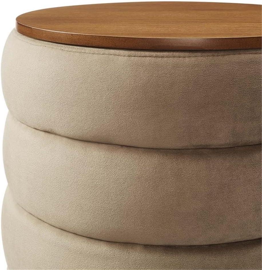 Modway Modway Mezzo 17.3" Wide Velvet Round Storage Ottoman