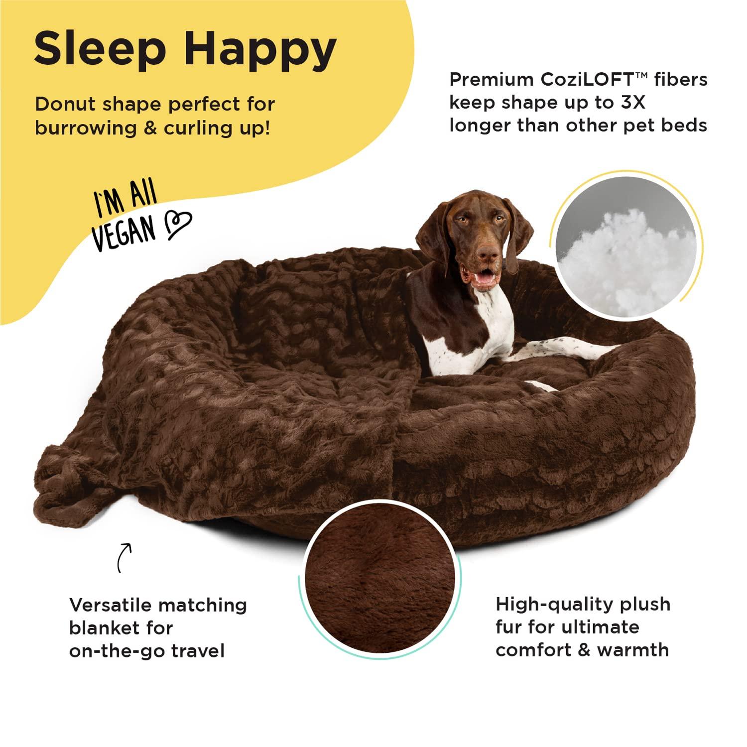 Best Friends By Sheri Best Friends by Sheri Bundle The Original Calming Lux Donut Cuddler Pet Bed/Throw